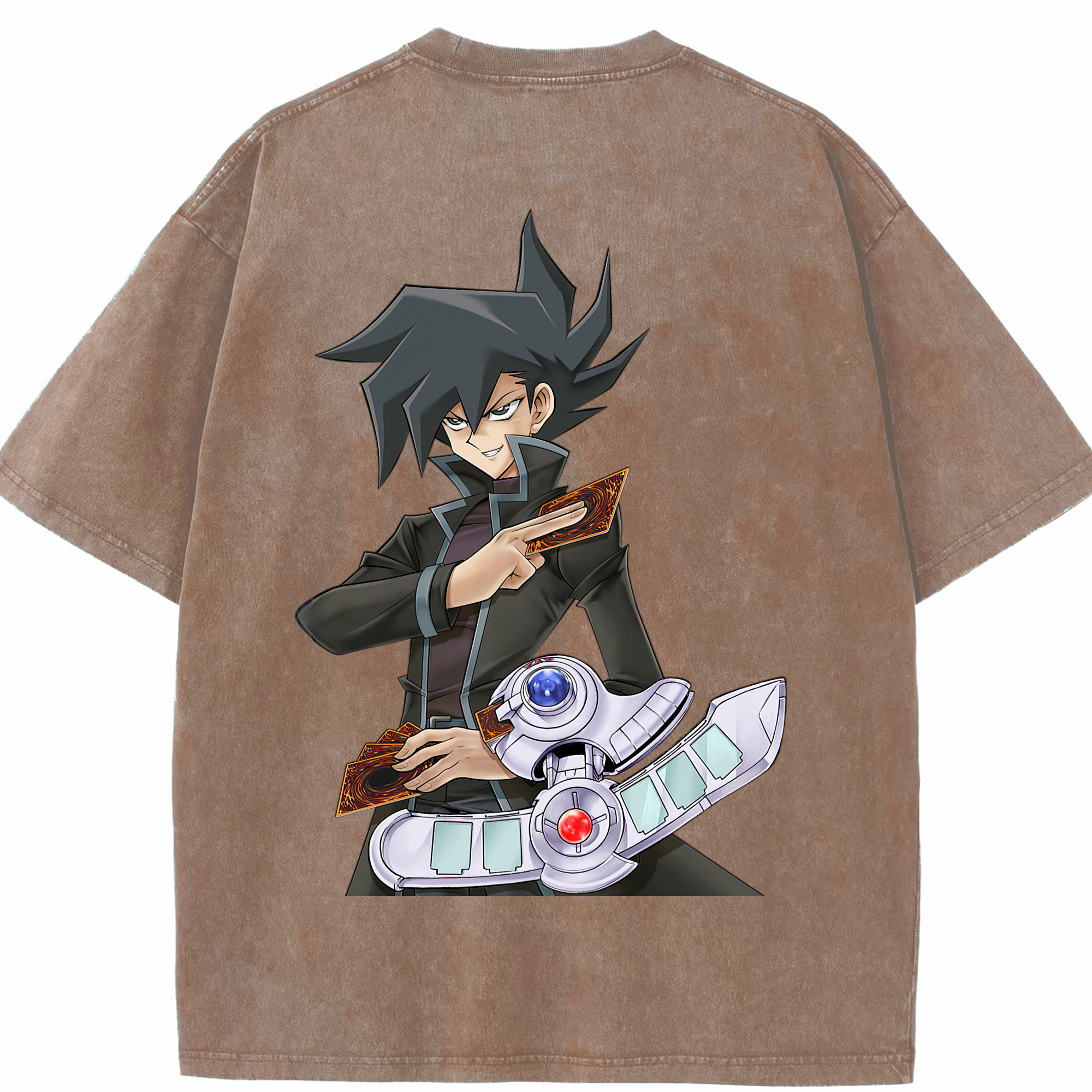 （画像用） 遊☆戯☆王 Yu-Gi-Oh! 綿100% ヴィンテージ風 半袖Tシャツ（背面プリント）