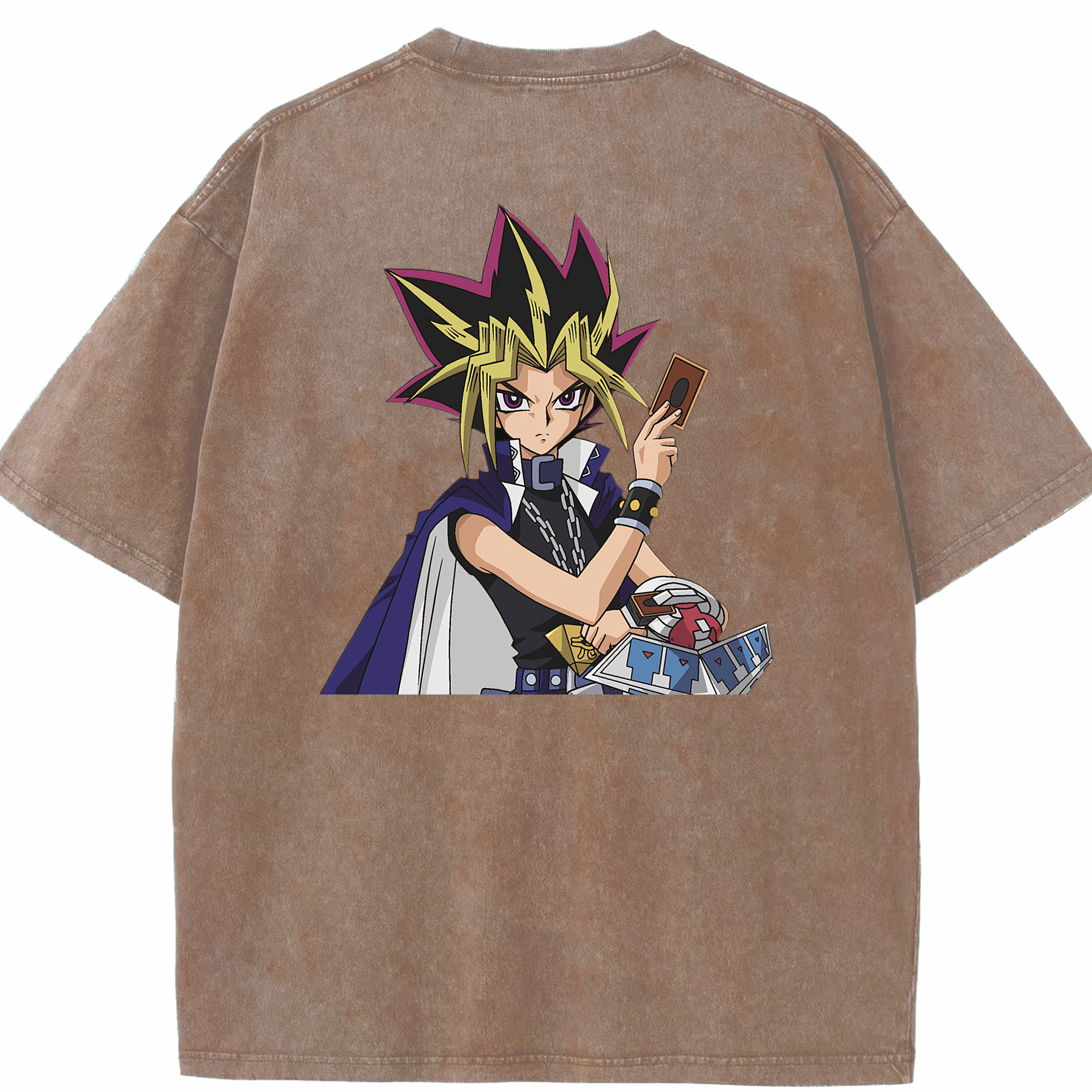 （画像用） 遊☆戯☆王 Yu-Gi-Oh! 綿100% ヴィンテージ風 半袖Tシャツ（背面プリント）