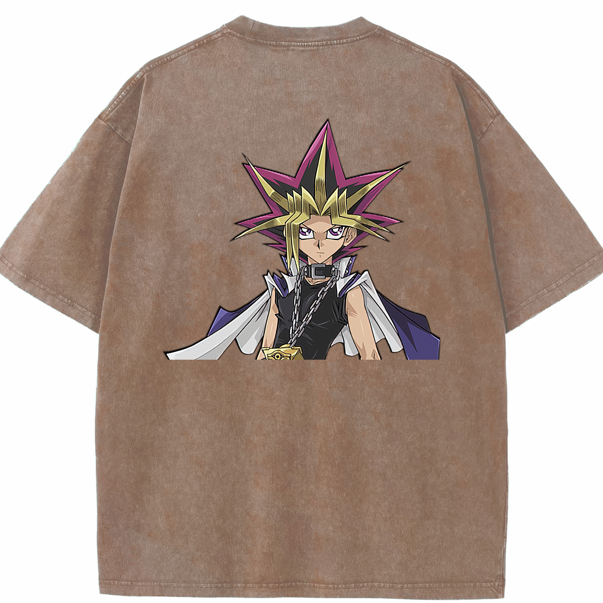 （画像用） 遊☆戯☆王 Yu-Gi-Oh! 綿100% ヴィンテージ風 半袖Tシャツ（背面プリント）