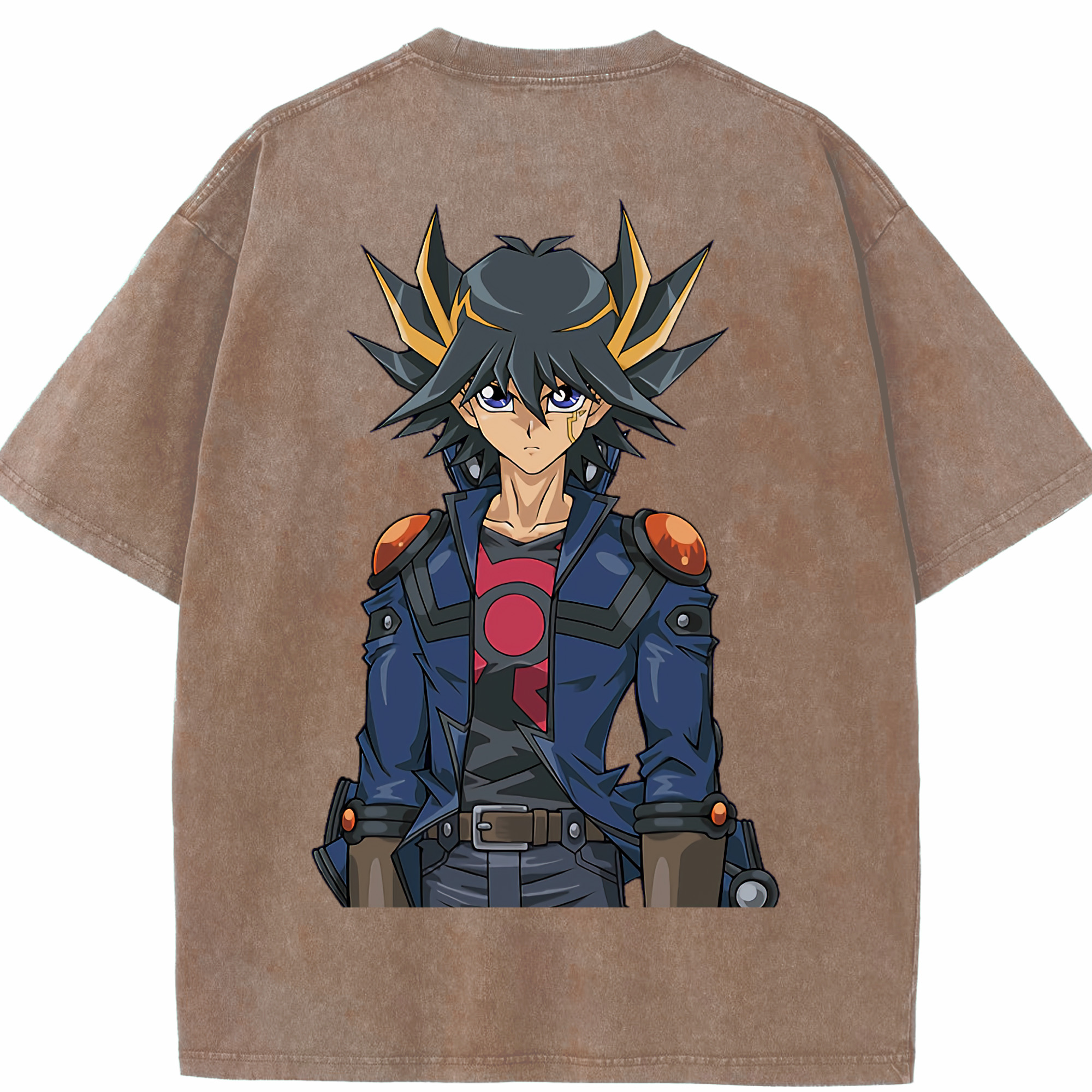 （画像用） 遊☆戯☆王 Yu-Gi-Oh! 綿100% ヴィンテージ風 半袖Tシャツ（背面プリント）