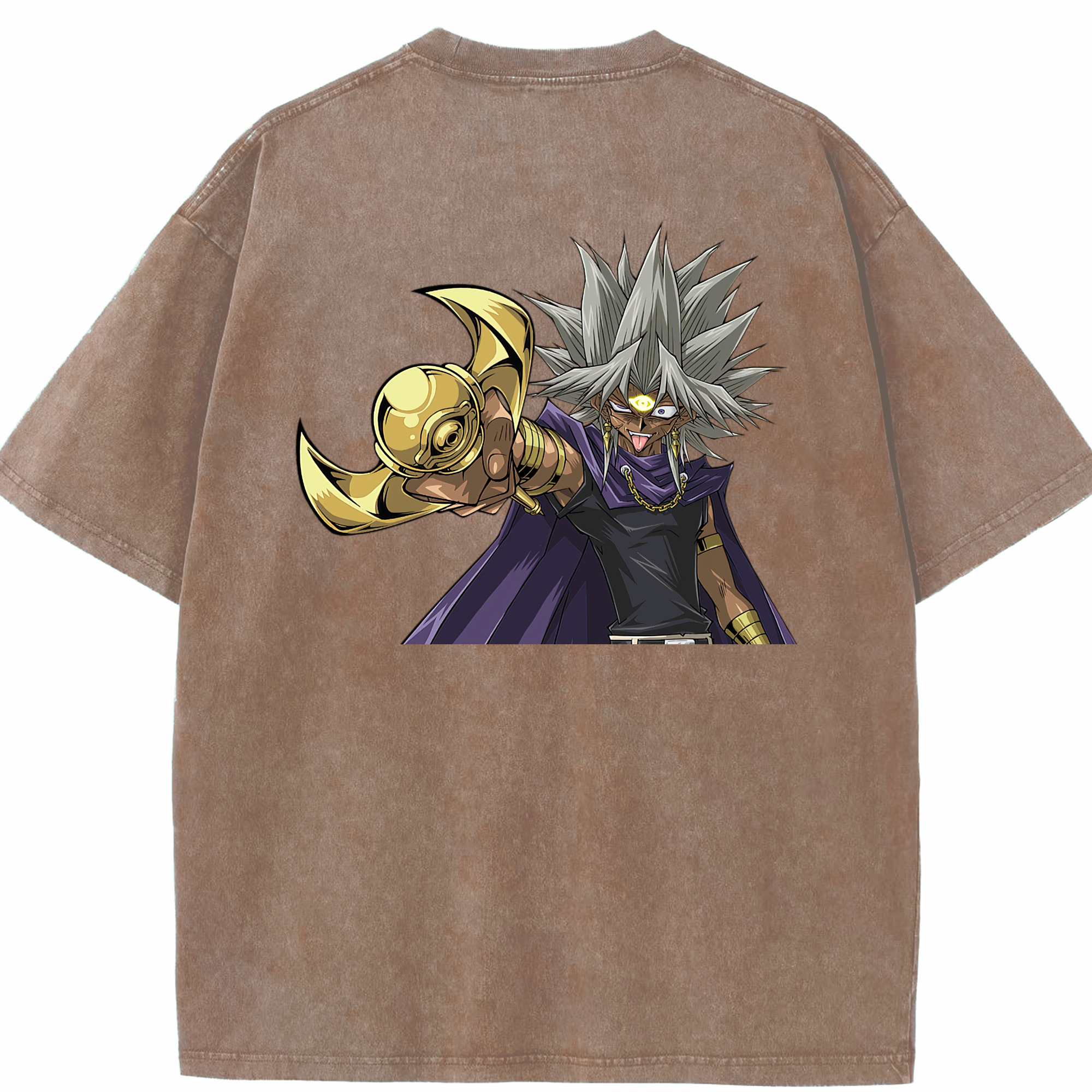 （画像用） 遊☆戯☆王 Yu-Gi-Oh! 綿100% ヴィンテージ風 半袖Tシャツ（背面プリント）