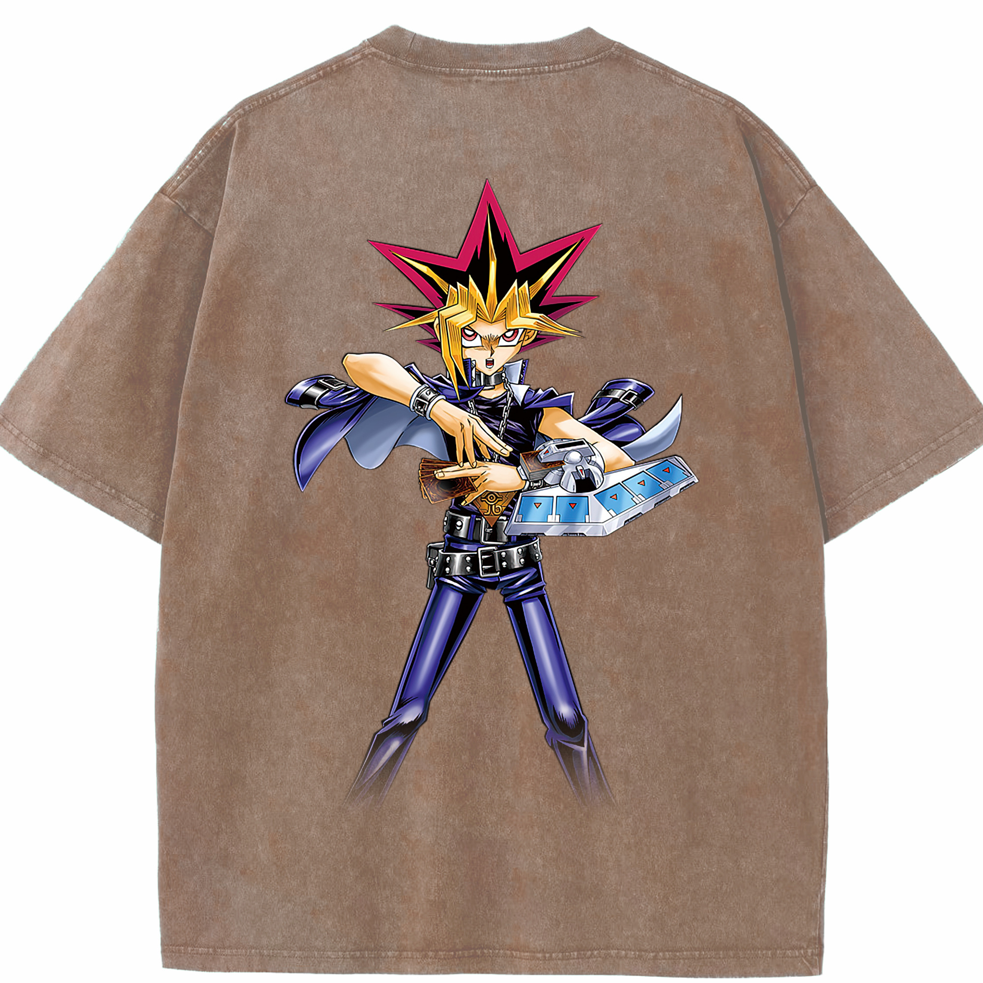 （画像用） 遊☆戯☆王 Yu-Gi-Oh! 綿100% ヴィンテージ風 半袖Tシャツ（背面プリント）