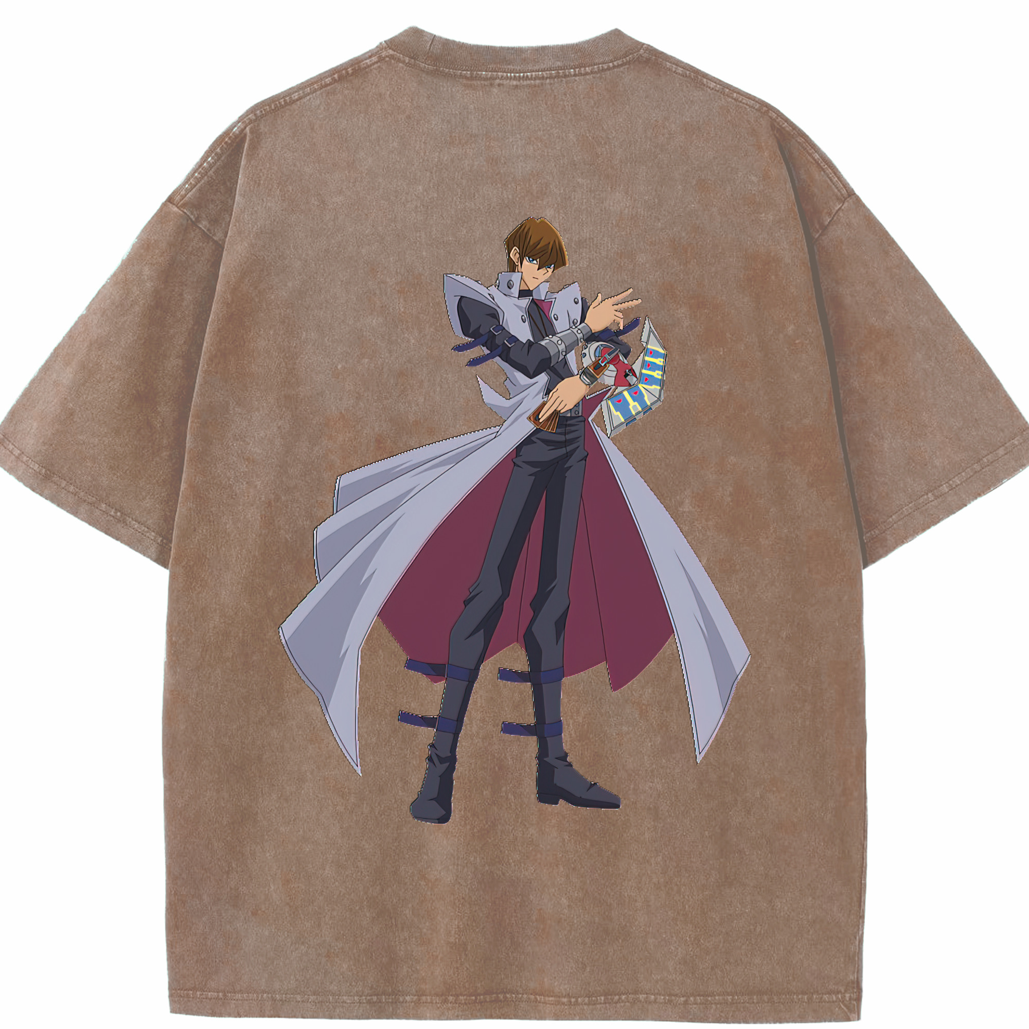 （画像用） 遊☆戯☆王 Yu-Gi-Oh! 綿100% ヴィンテージ風 半袖Tシャツ（背面プリント）