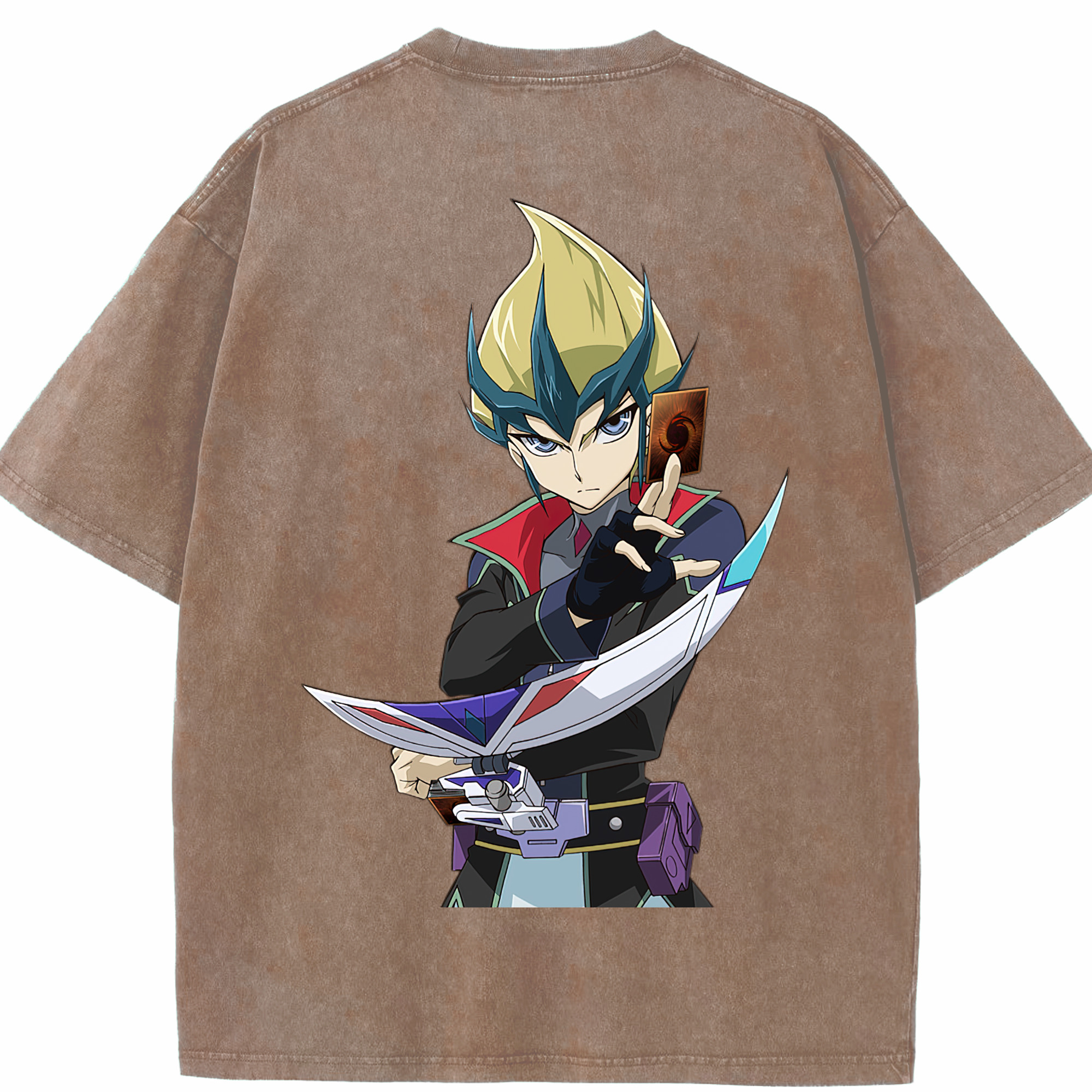 （画像用） 遊☆戯☆王 Yu-Gi-Oh! 綿100% ヴィンテージ風 半袖Tシャツ（背面プリント）
