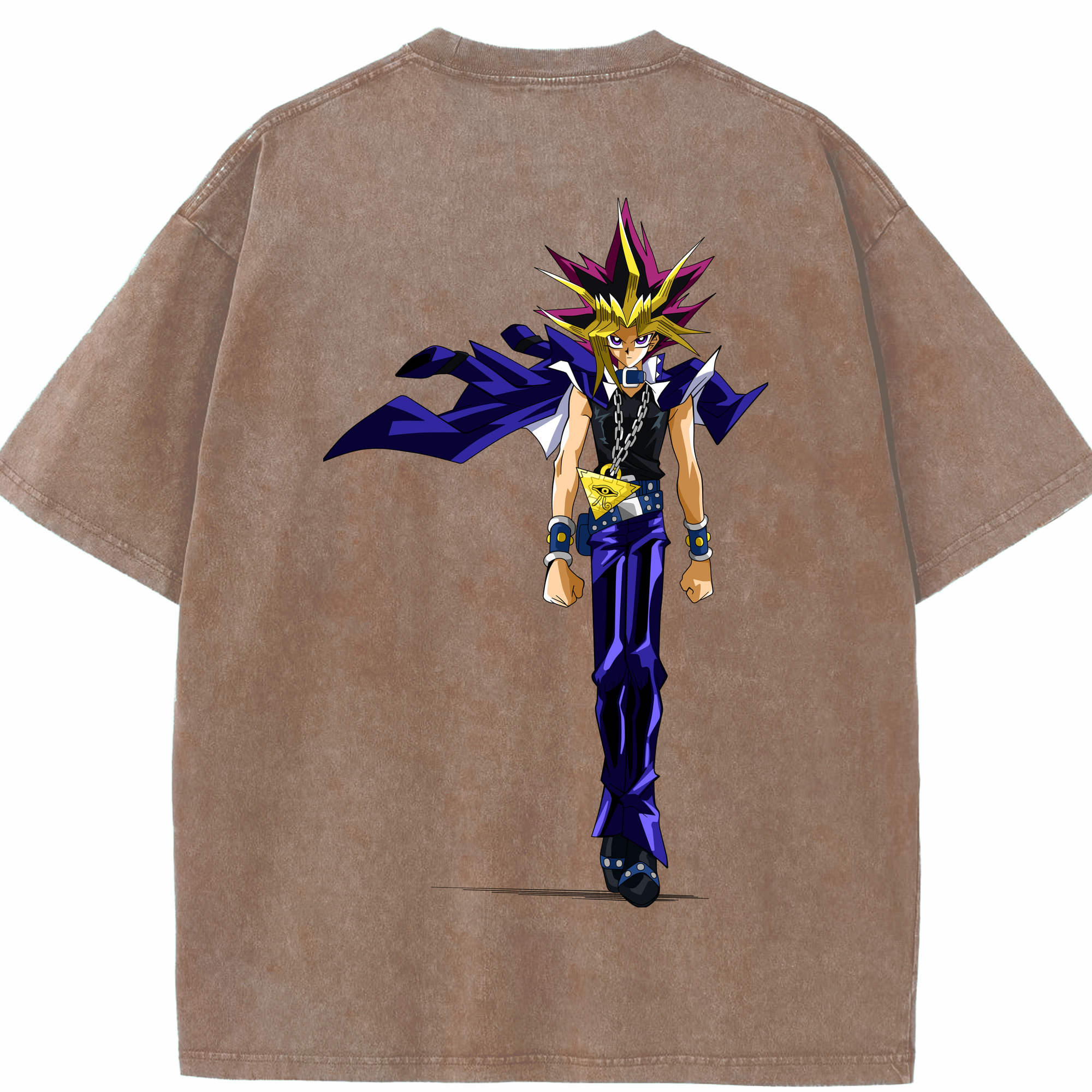 （画像用） 遊☆戯☆王 Yu-Gi-Oh! 綿100% ヴィンテージ風 半袖Tシャツ（背面プリント）