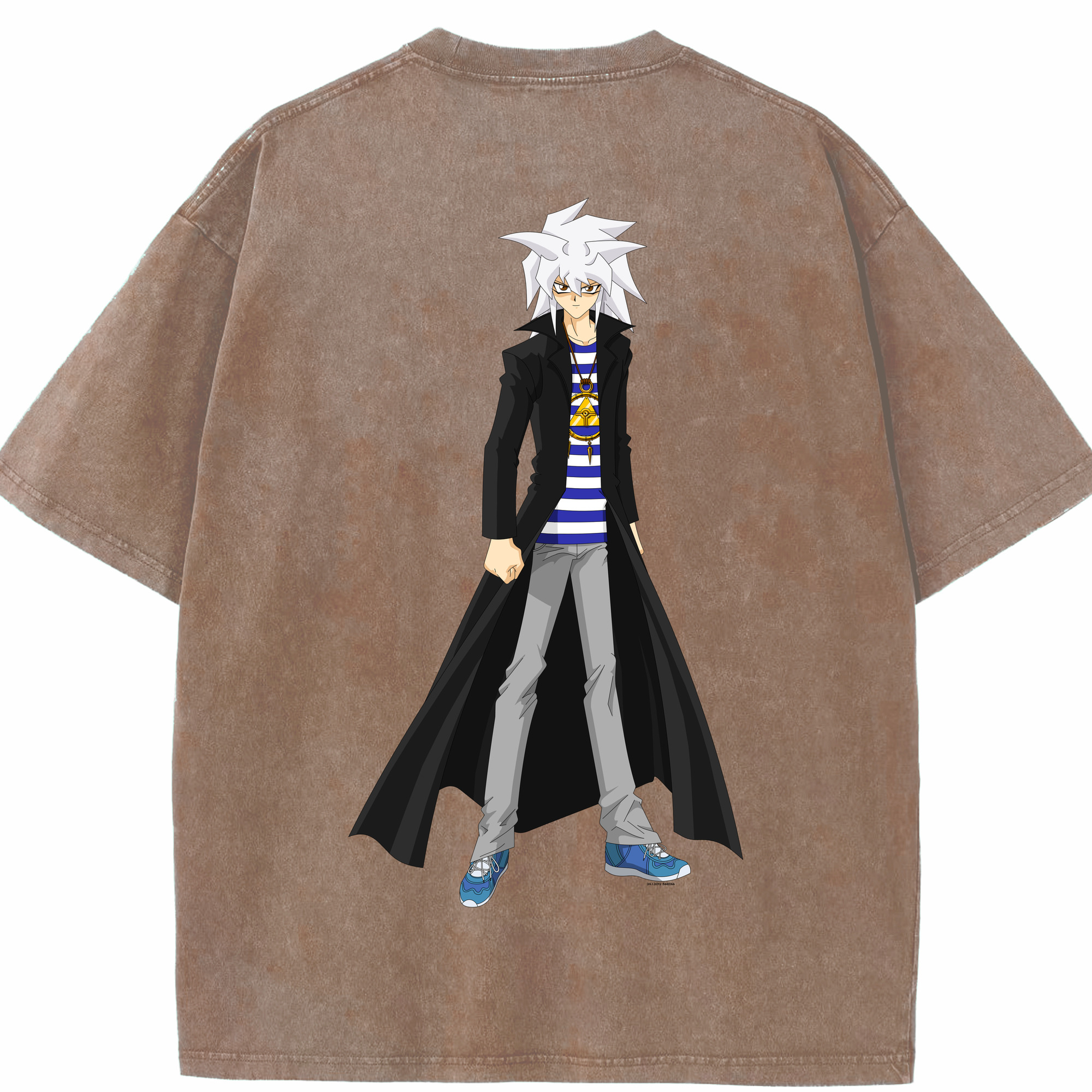 （画像用） 遊☆戯☆王 Yu-Gi-Oh! 綿100% ヴィンテージ風 半袖Tシャツ（背面プリント）