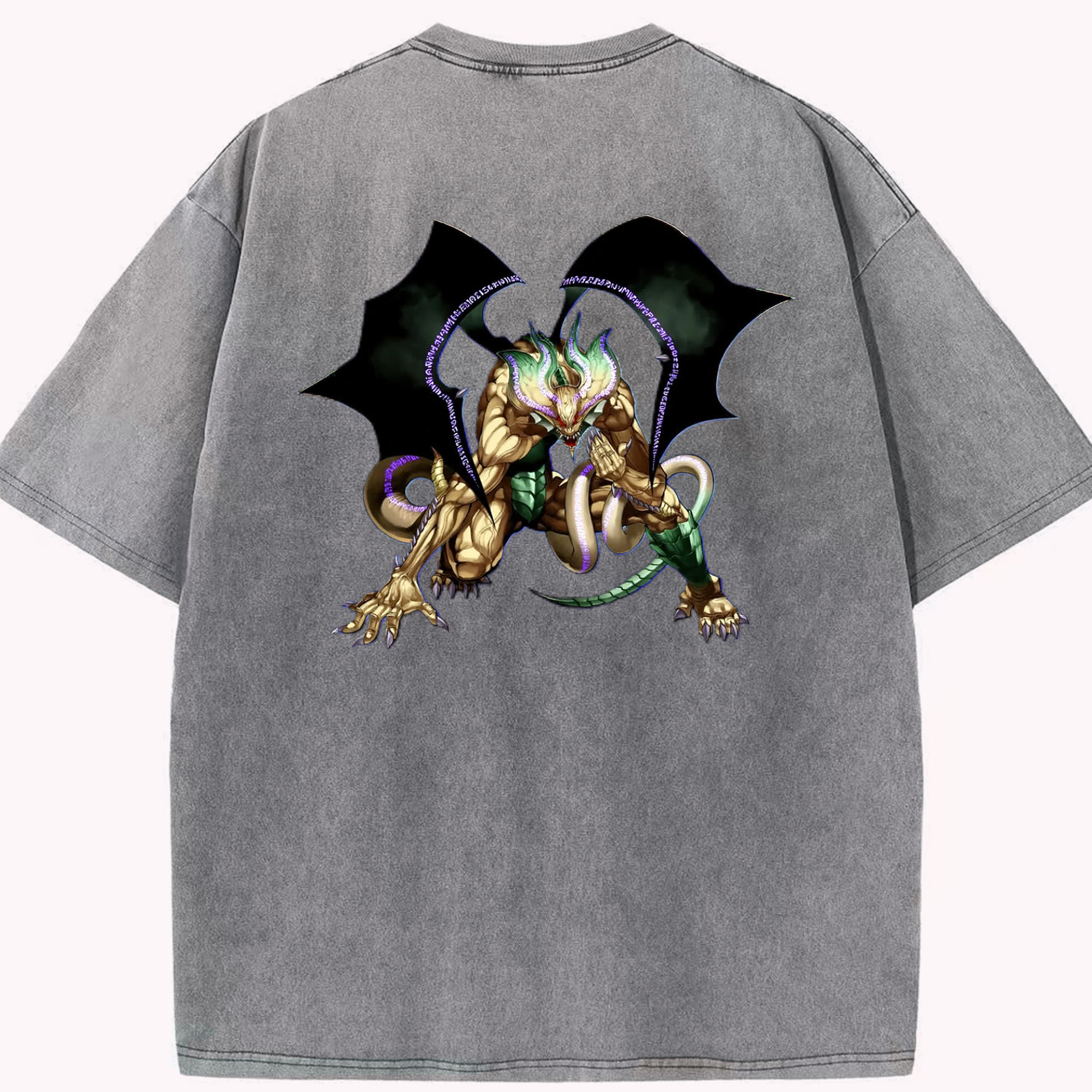 （画像用） 遊☆戯☆王 Yu-Gi-Oh! 綿100% ヴィンテージ風 半袖Tシャツ（背面プリント）