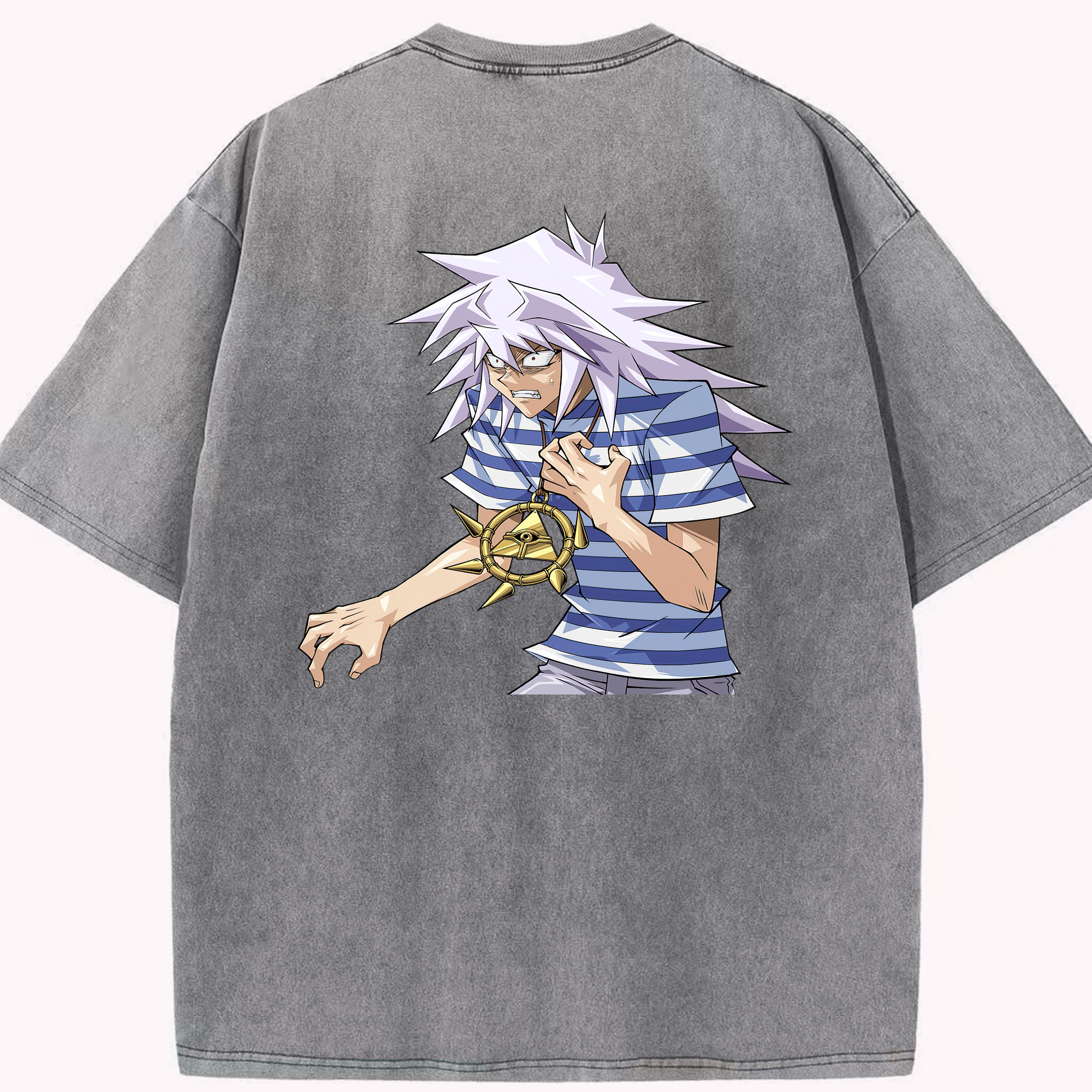 （画像用） 遊☆戯☆王 Yu-Gi-Oh! 綿100% ヴィンテージ風 半袖Tシャツ（背面プリント）