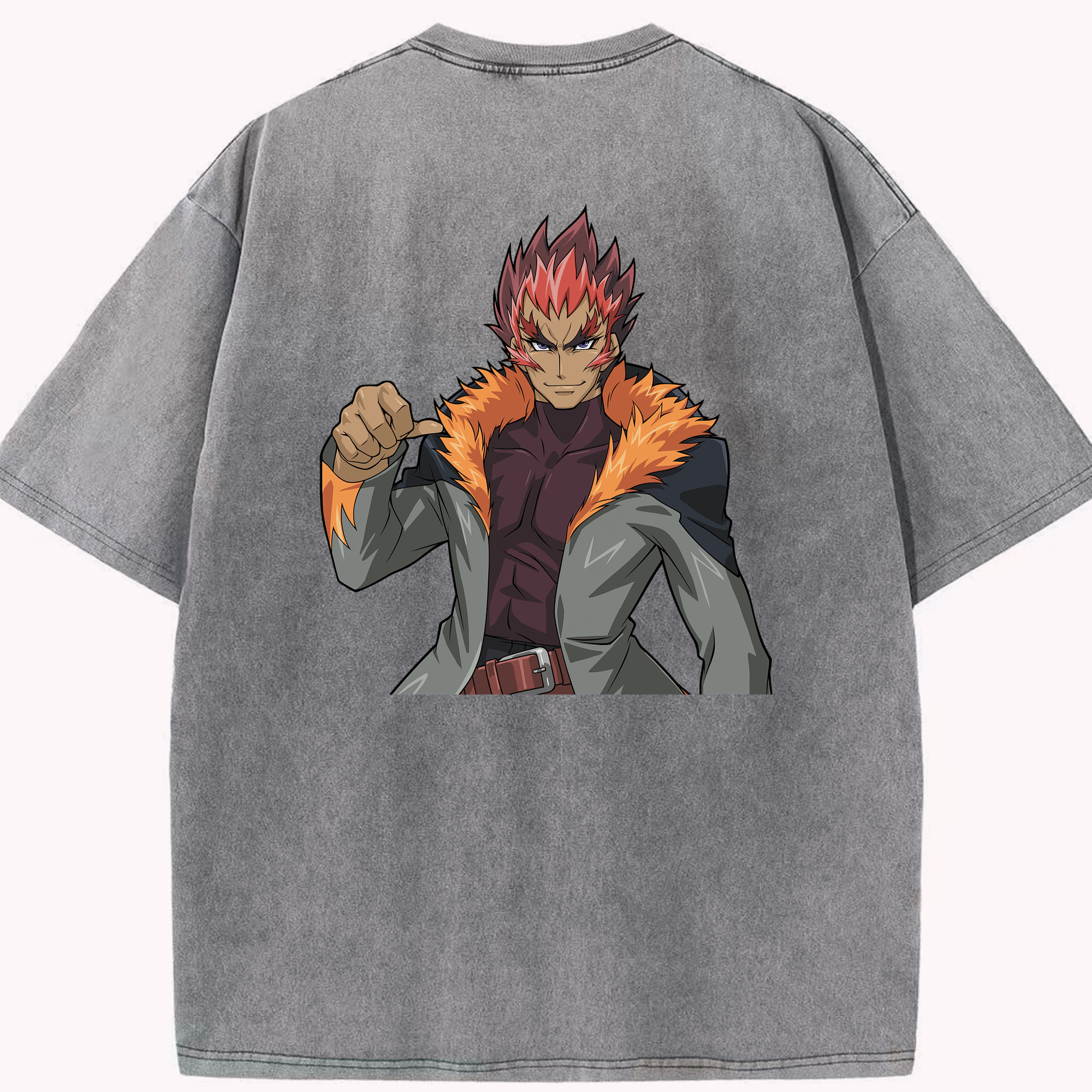 （画像用） 遊☆戯☆王 Yu-Gi-Oh! 綿100% ヴィンテージ風 半袖Tシャツ（背面プリント）