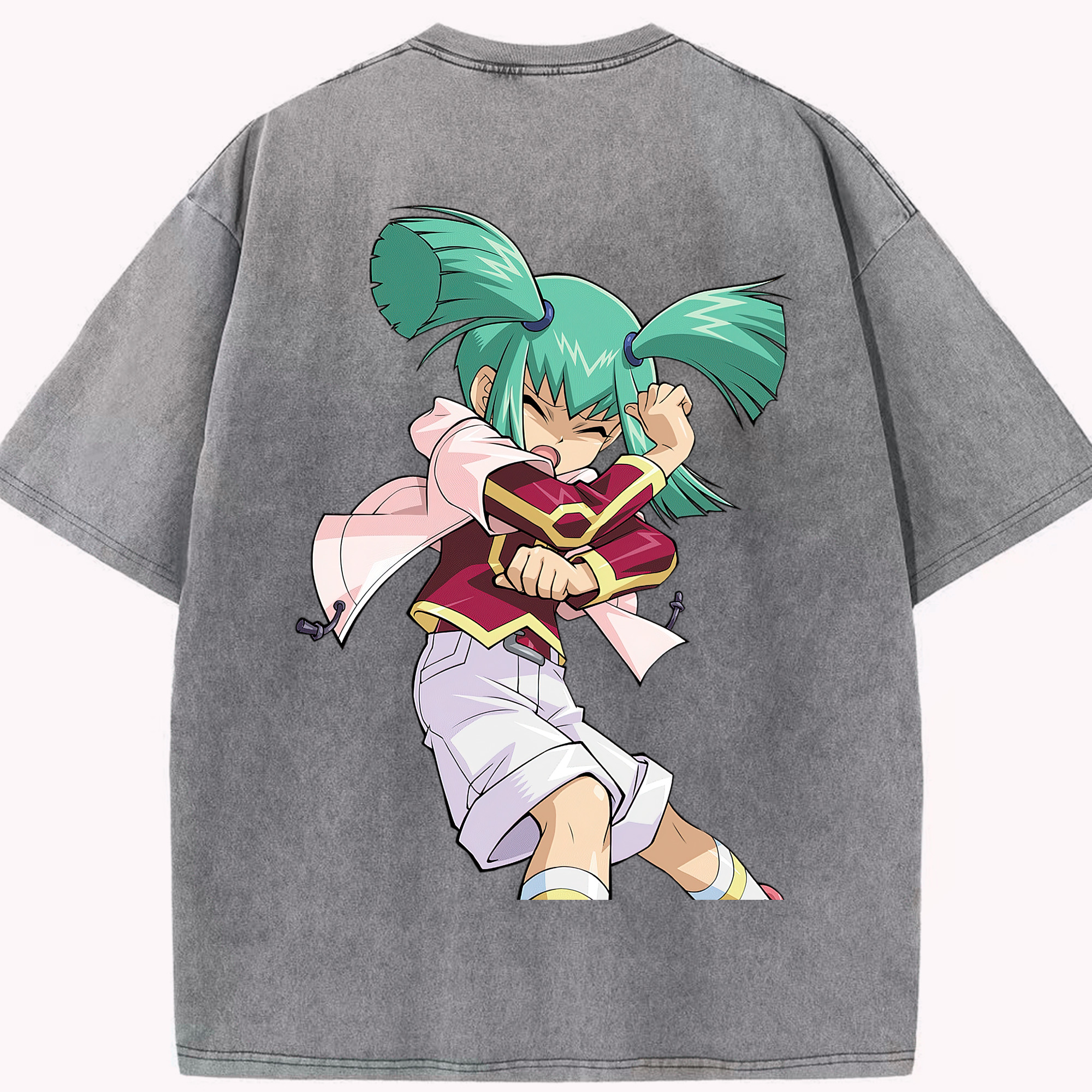 （画像用） 遊☆戯☆王 Yu-Gi-Oh! 綿100% ヴィンテージ風 半袖Tシャツ（背面プリント）