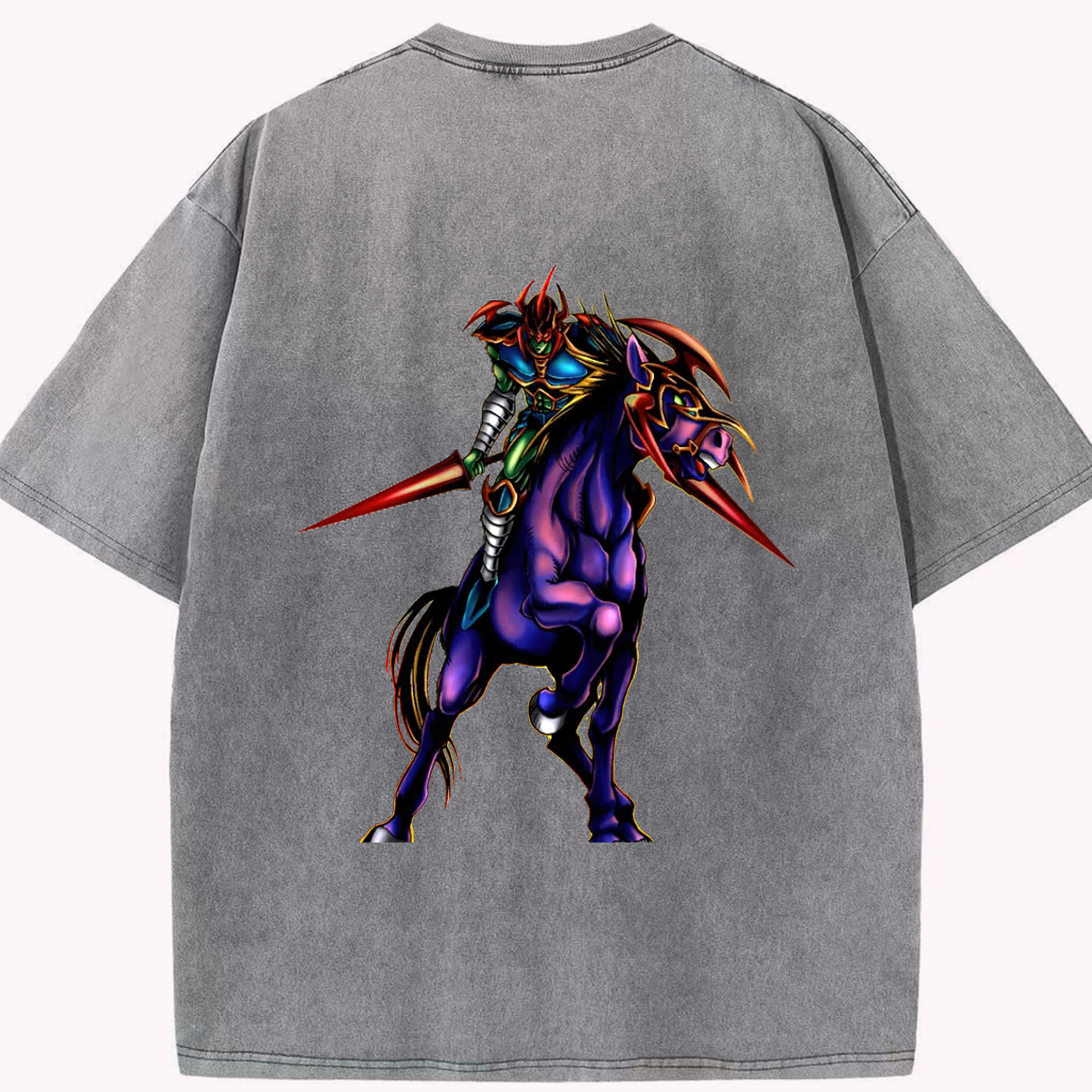 （画像用） 遊☆戯☆王 Yu-Gi-Oh! 綿100% ヴィンテージ風 半袖Tシャツ（背面プリント）