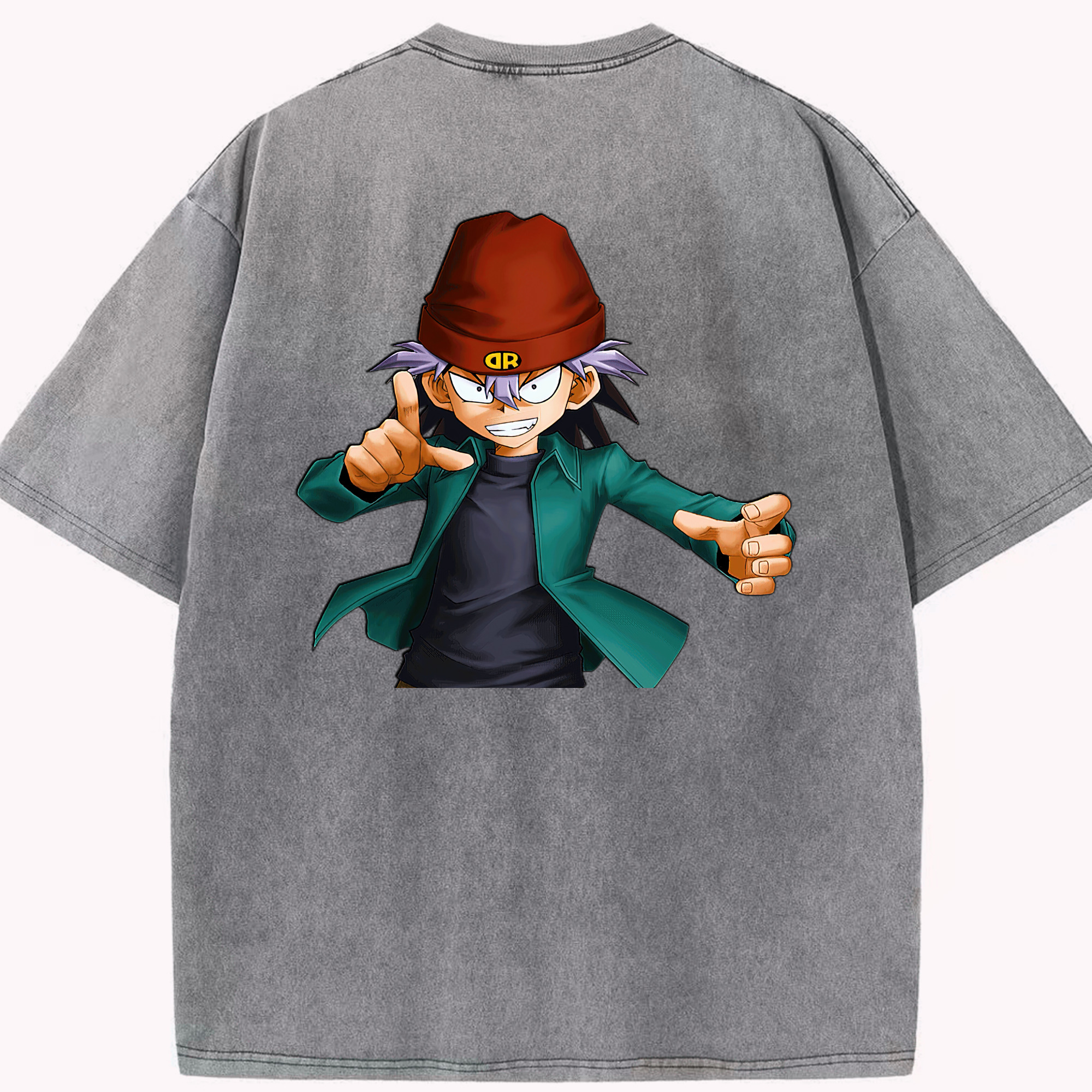 （画像用） 遊☆戯☆王 Yu-Gi-Oh! 綿100% ヴィンテージ風 半袖Tシャツ（背面プリント）