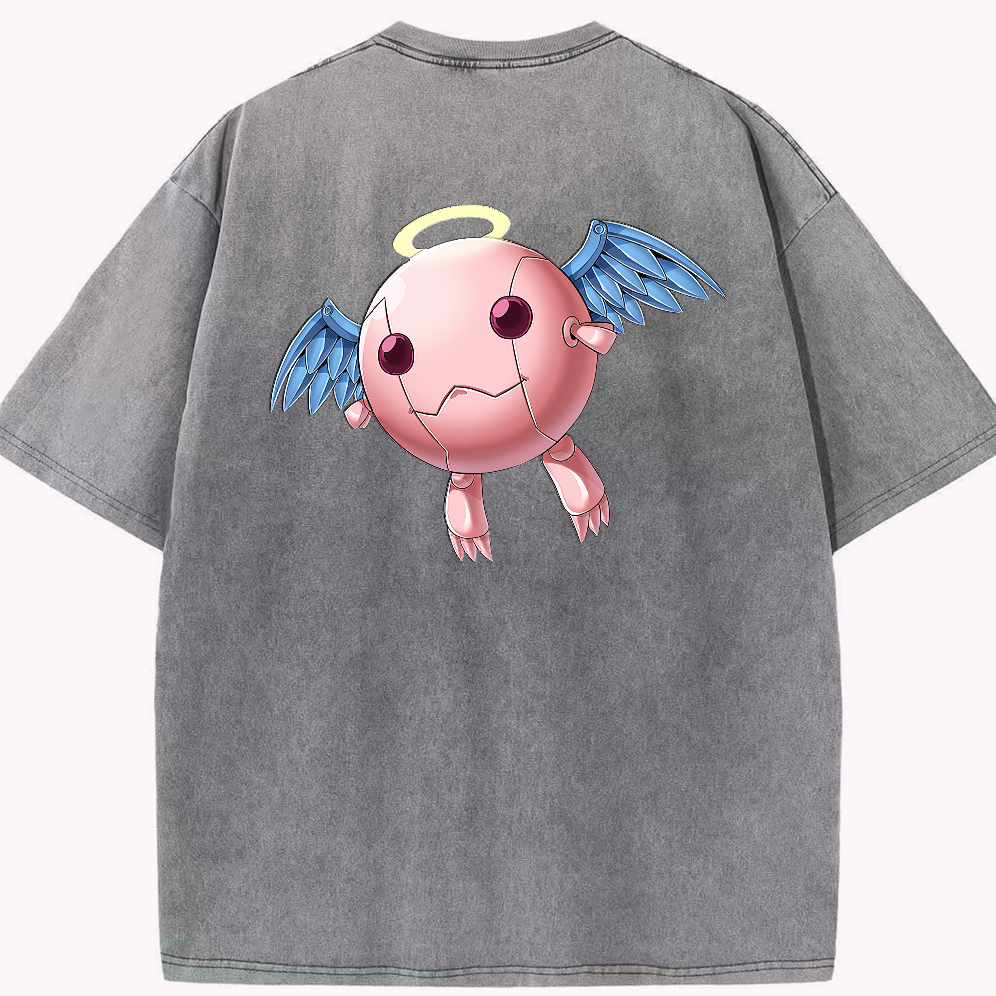 （画像用） 遊☆戯☆王 Yu-Gi-Oh! 綿100% ヴィンテージ風 半袖Tシャツ（背面プリント）