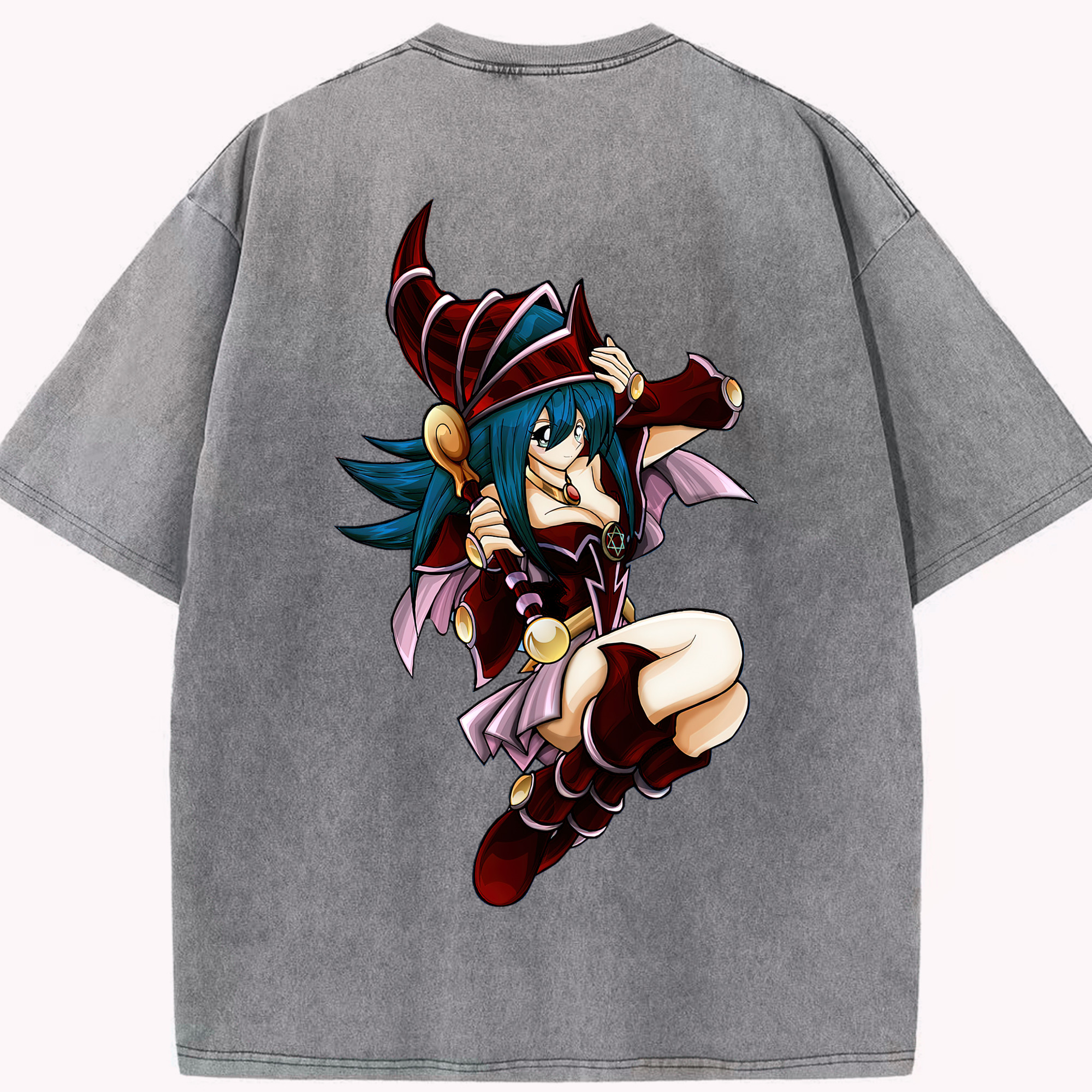 （画像用） 遊☆戯☆王 Yu-Gi-Oh! 綿100% ヴィンテージ風 半袖Tシャツ（背面プリント）