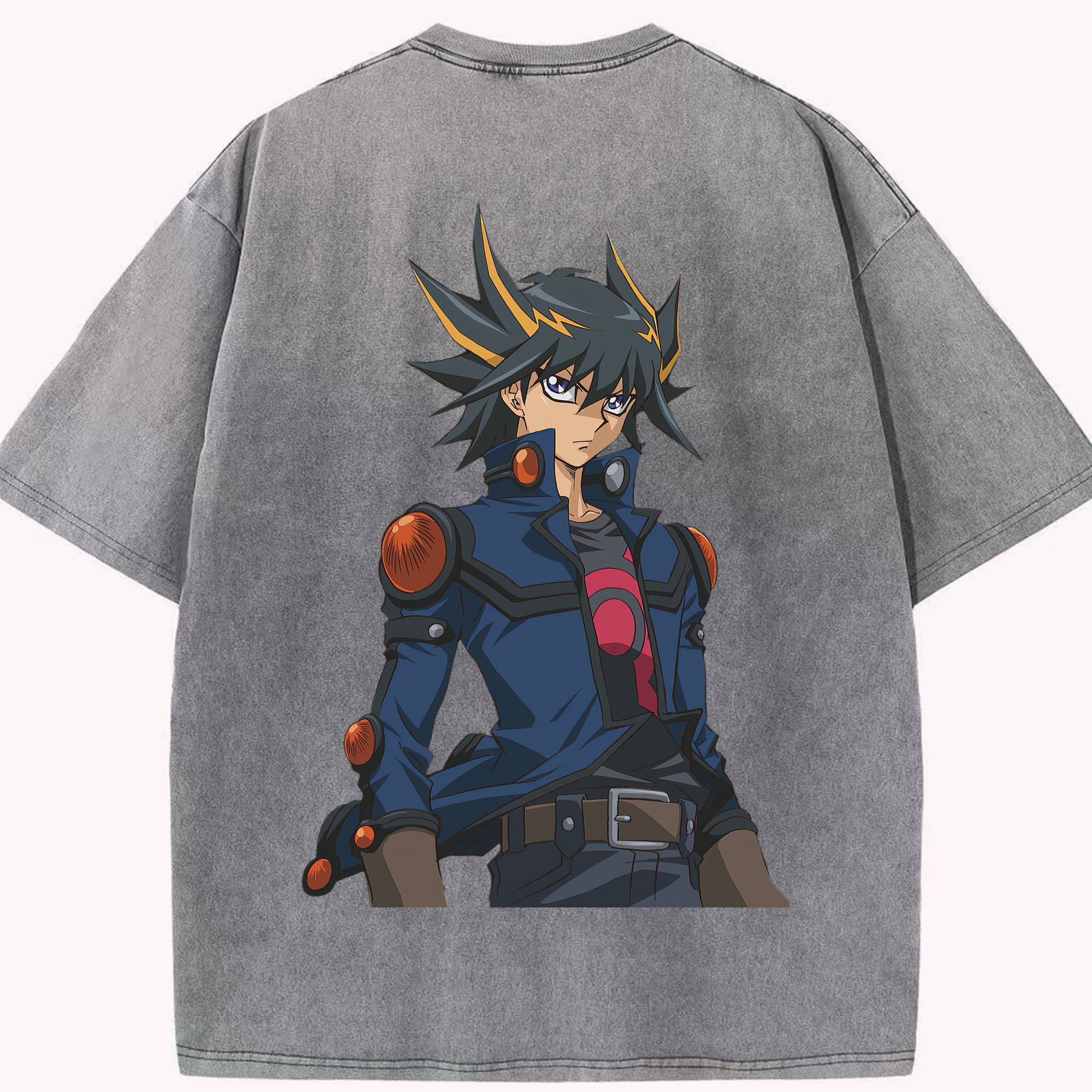 （画像用） 遊☆戯☆王 Yu-Gi-Oh! 綿100% ヴィンテージ風 半袖Tシャツ（背面プリント）