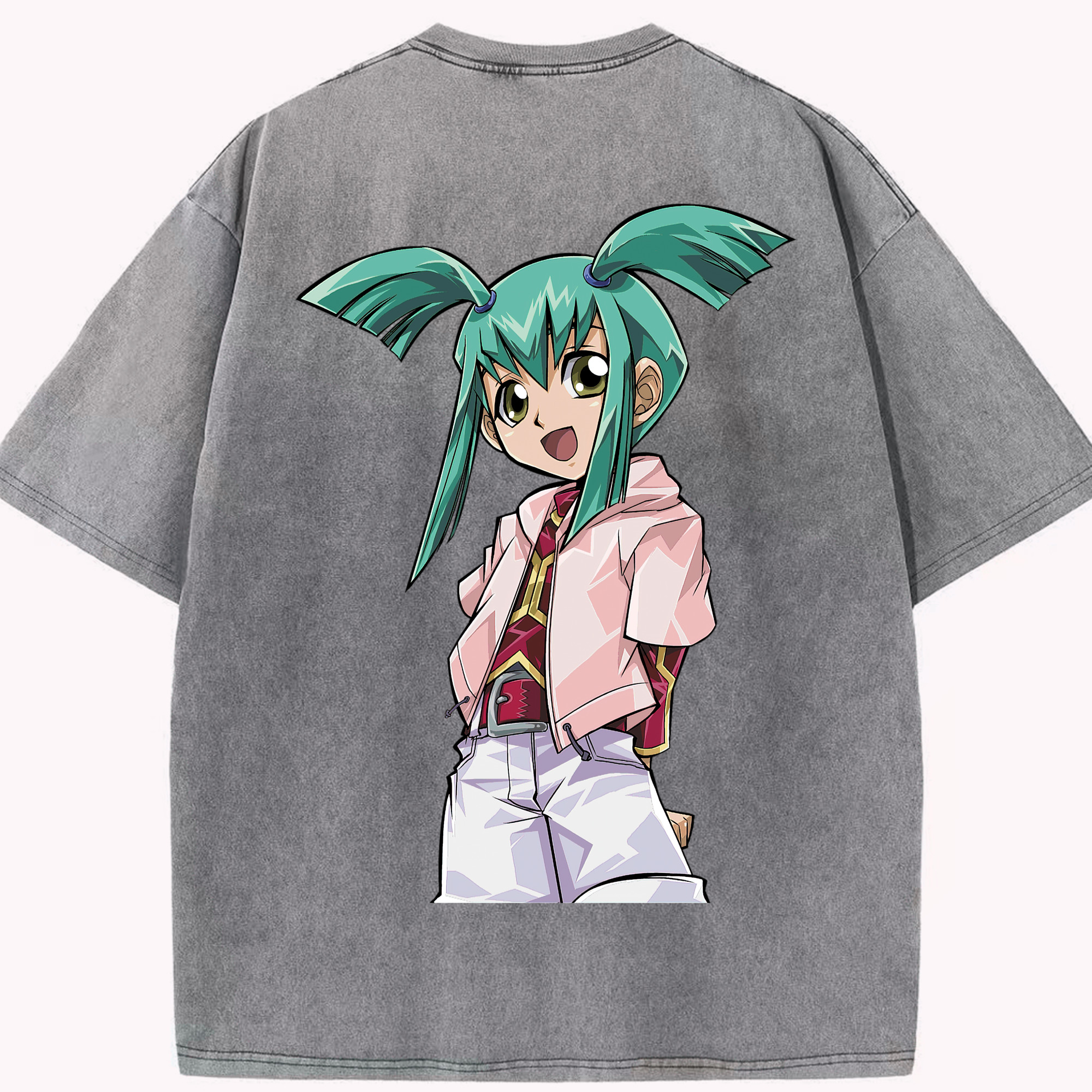 （画像用） 遊☆戯☆王 Yu-Gi-Oh! 綿100% ヴィンテージ風 半袖Tシャツ（背面プリント）