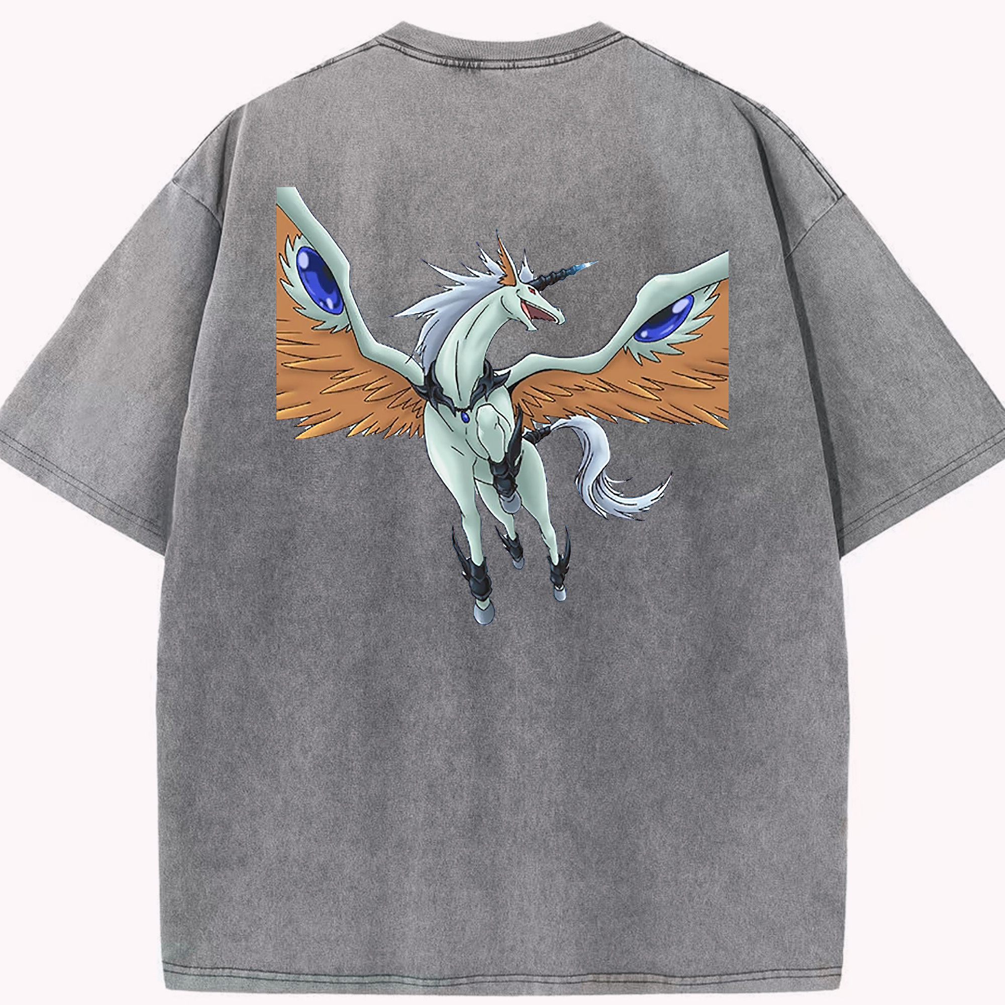（画像用） 遊☆戯☆王 Yu-Gi-Oh! 綿100% ヴィンテージ風 半袖Tシャツ（背面プリント）