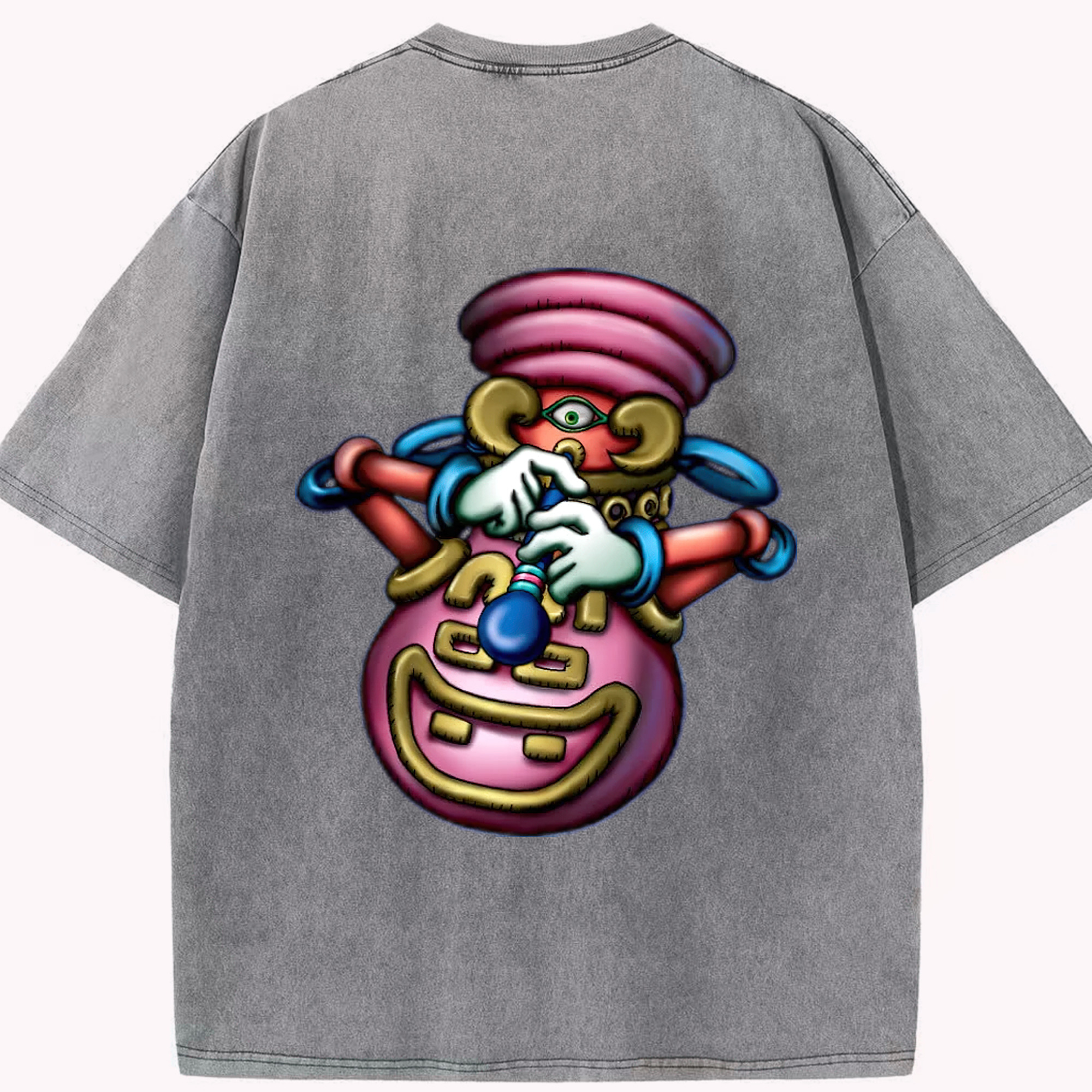 （画像用） 遊☆戯☆王 Yu-Gi-Oh! 綿100% ヴィンテージ風 半袖Tシャツ（背面プリント）