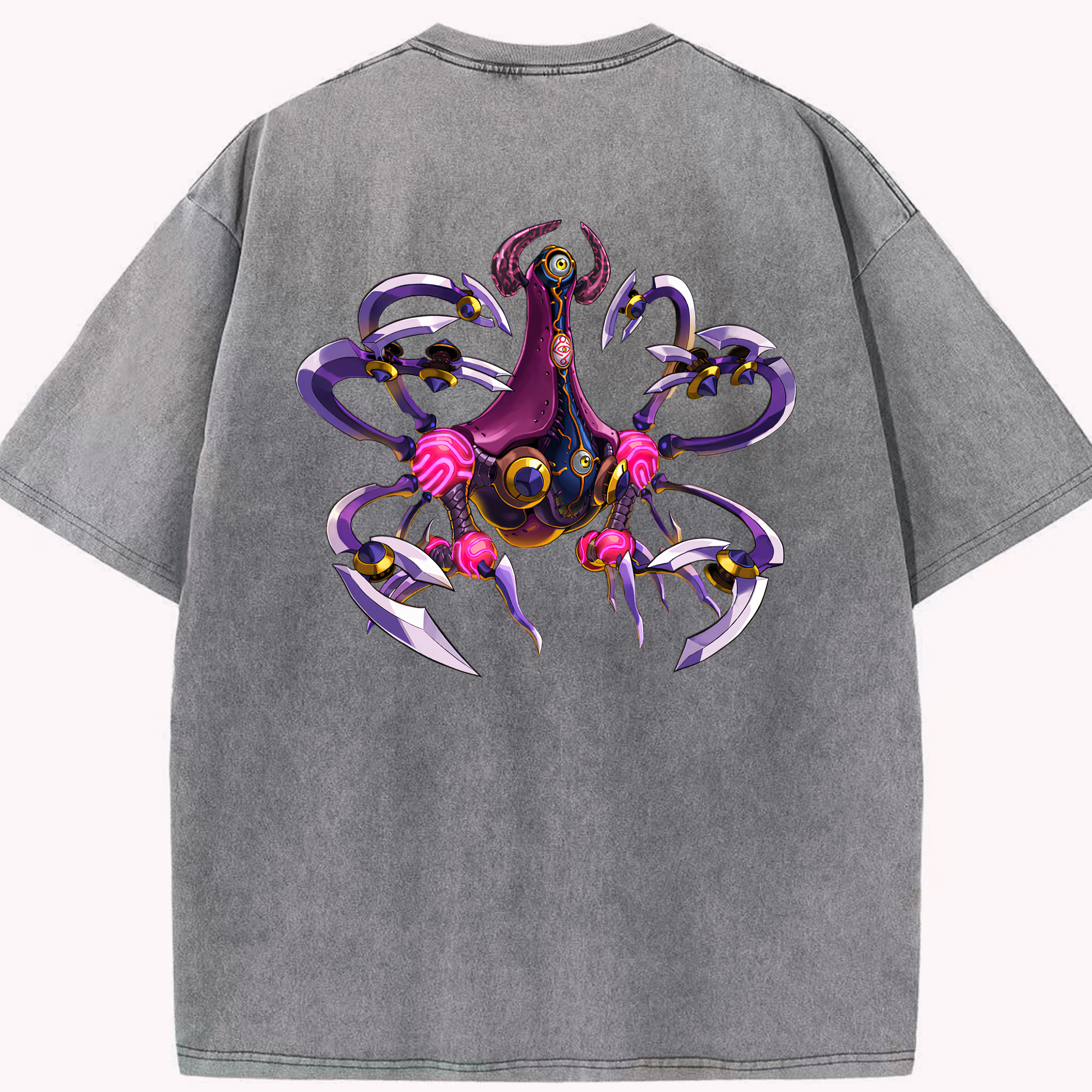 （画像用） 遊☆戯☆王 Yu-Gi-Oh! 綿100% ヴィンテージ風 半袖Tシャツ（背面プリント）