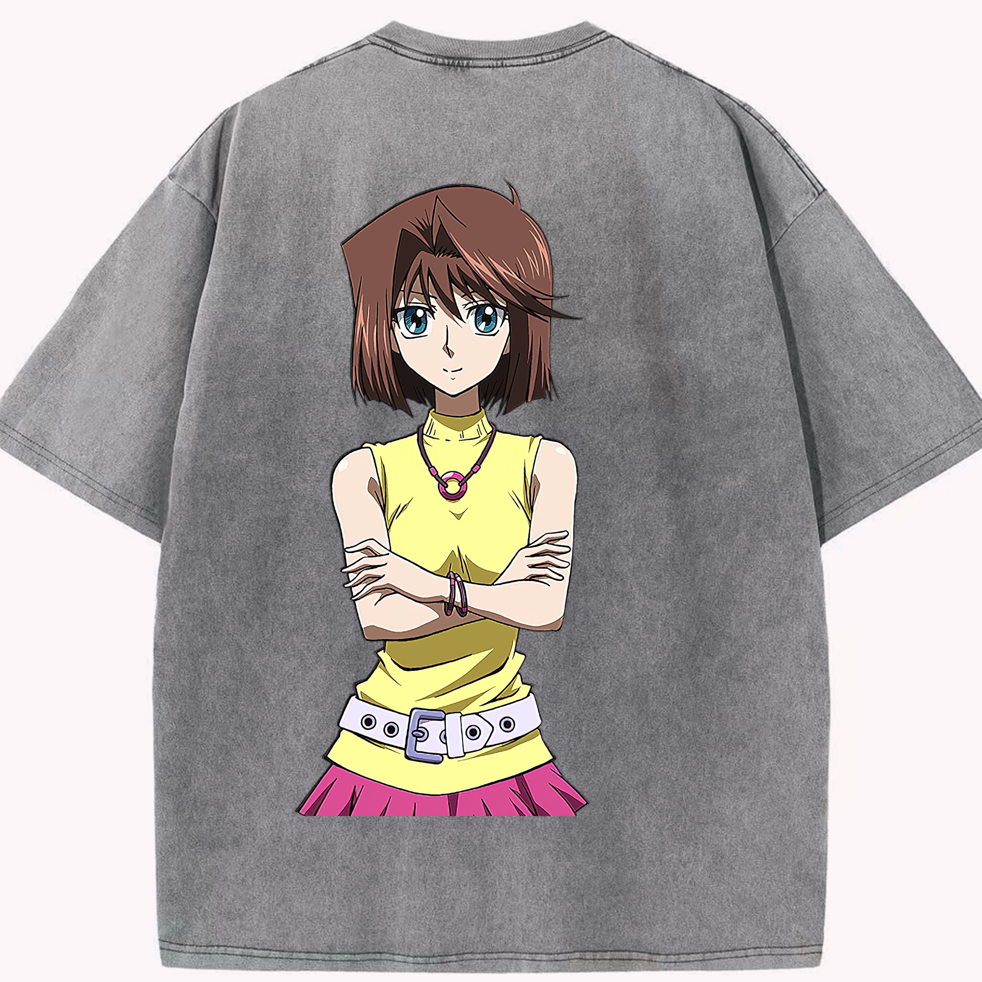 （画像用） 遊☆戯☆王 Yu-Gi-Oh! 綿100% ヴィンテージ風 半袖Tシャツ（背面プリント）