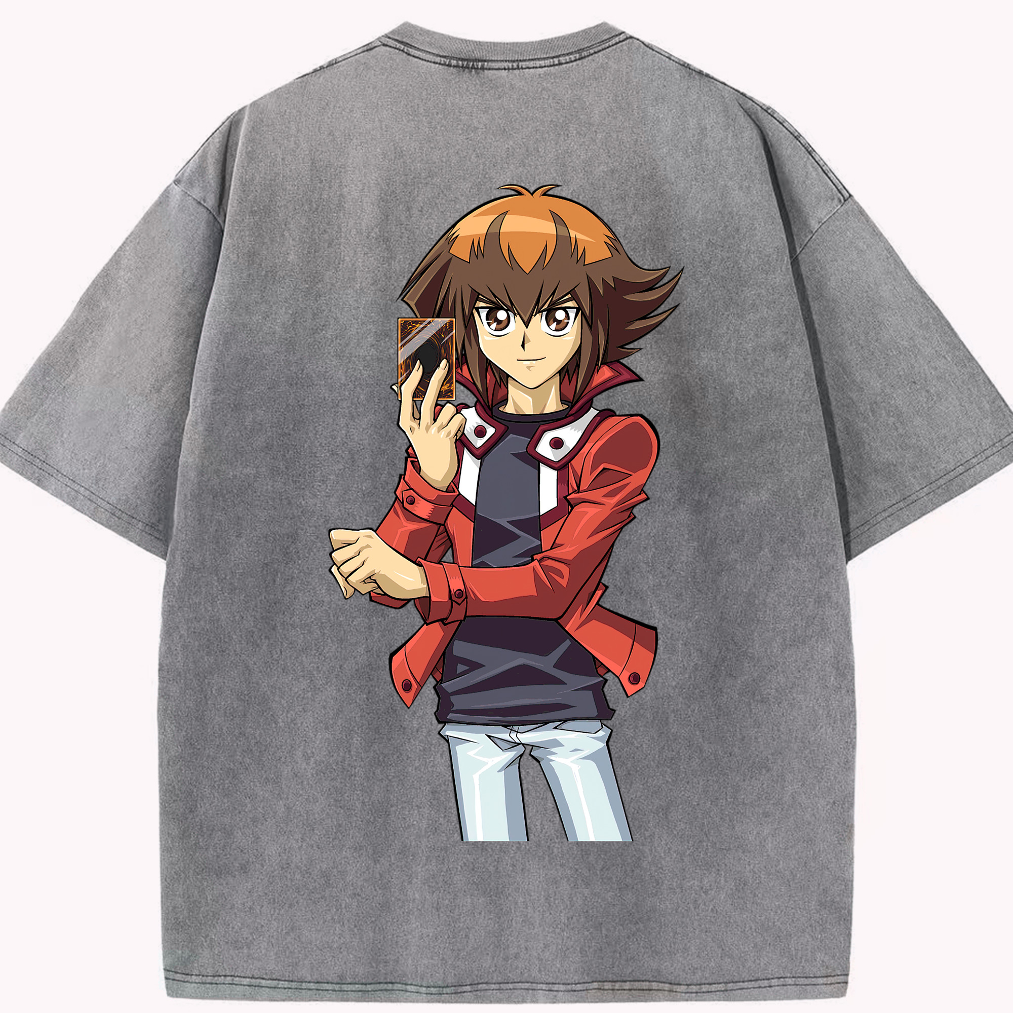 （画像用） 遊☆戯☆王 Yu-Gi-Oh! 綿100% ヴィンテージ風 半袖Tシャツ（背面プリント）