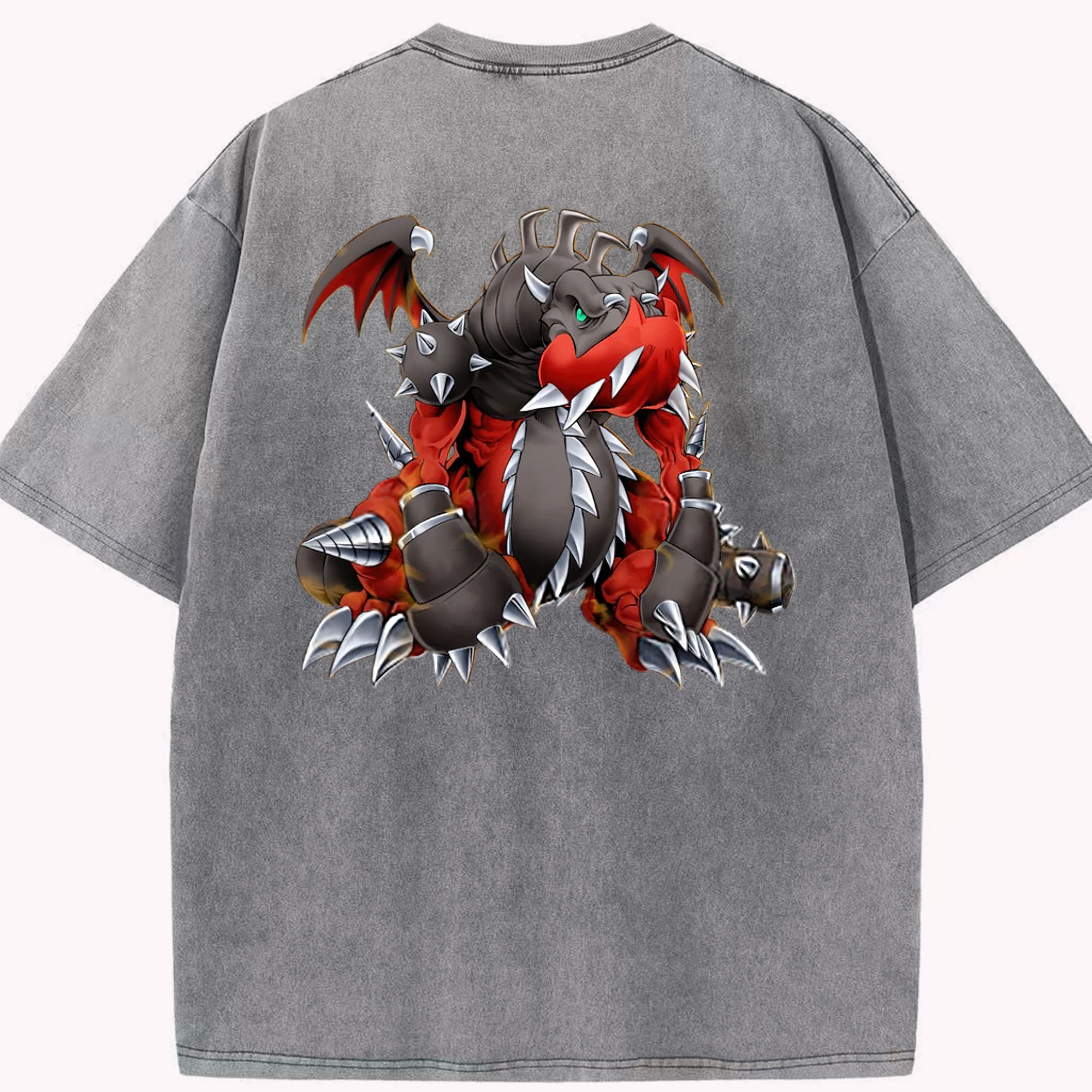 （画像用） 遊☆戯☆王 Yu-Gi-Oh! 綿100% ヴィンテージ風 半袖Tシャツ（背面プリント）