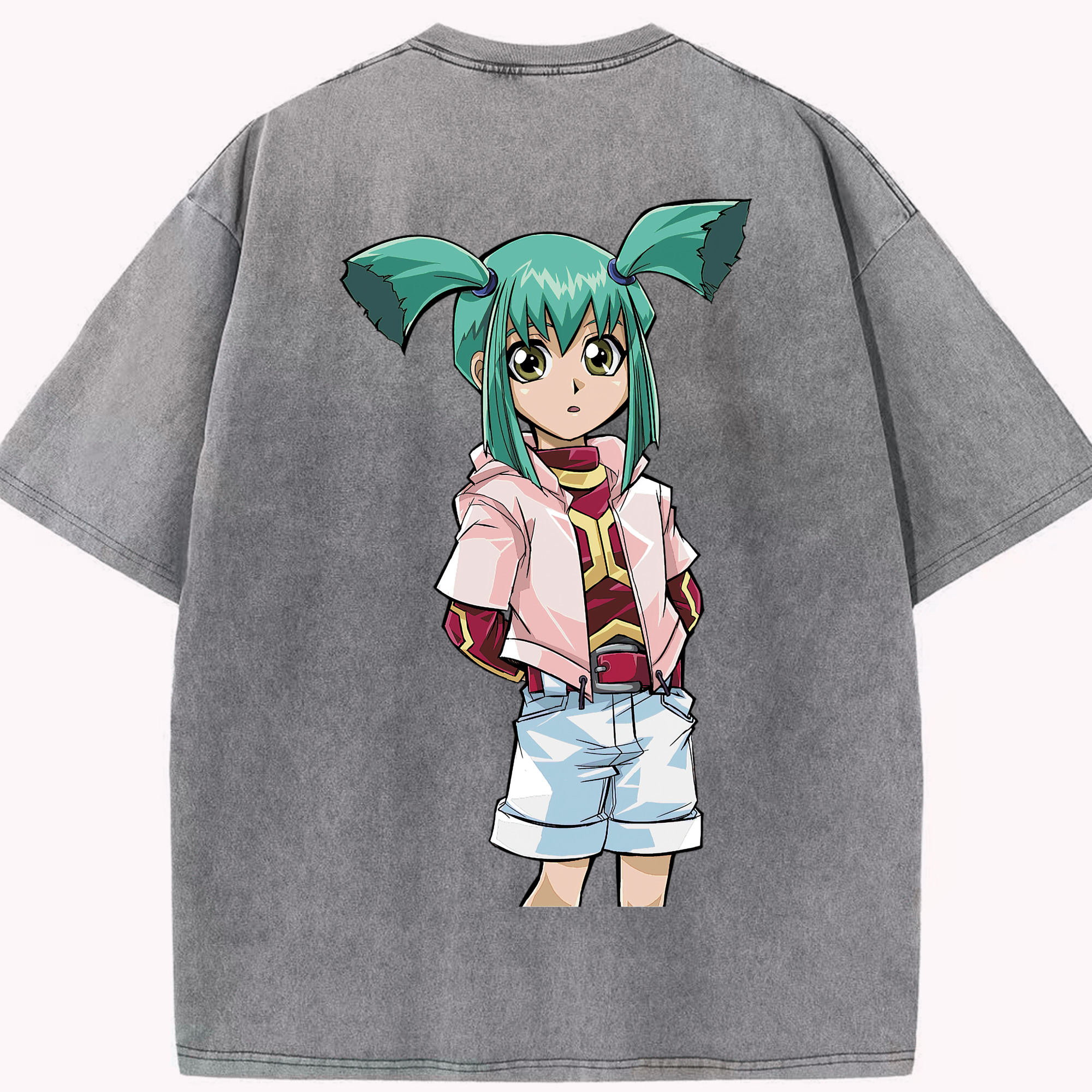 （画像用） 遊☆戯☆王 Yu-Gi-Oh! 綿100% ヴィンテージ風 半袖Tシャツ（背面プリント）
