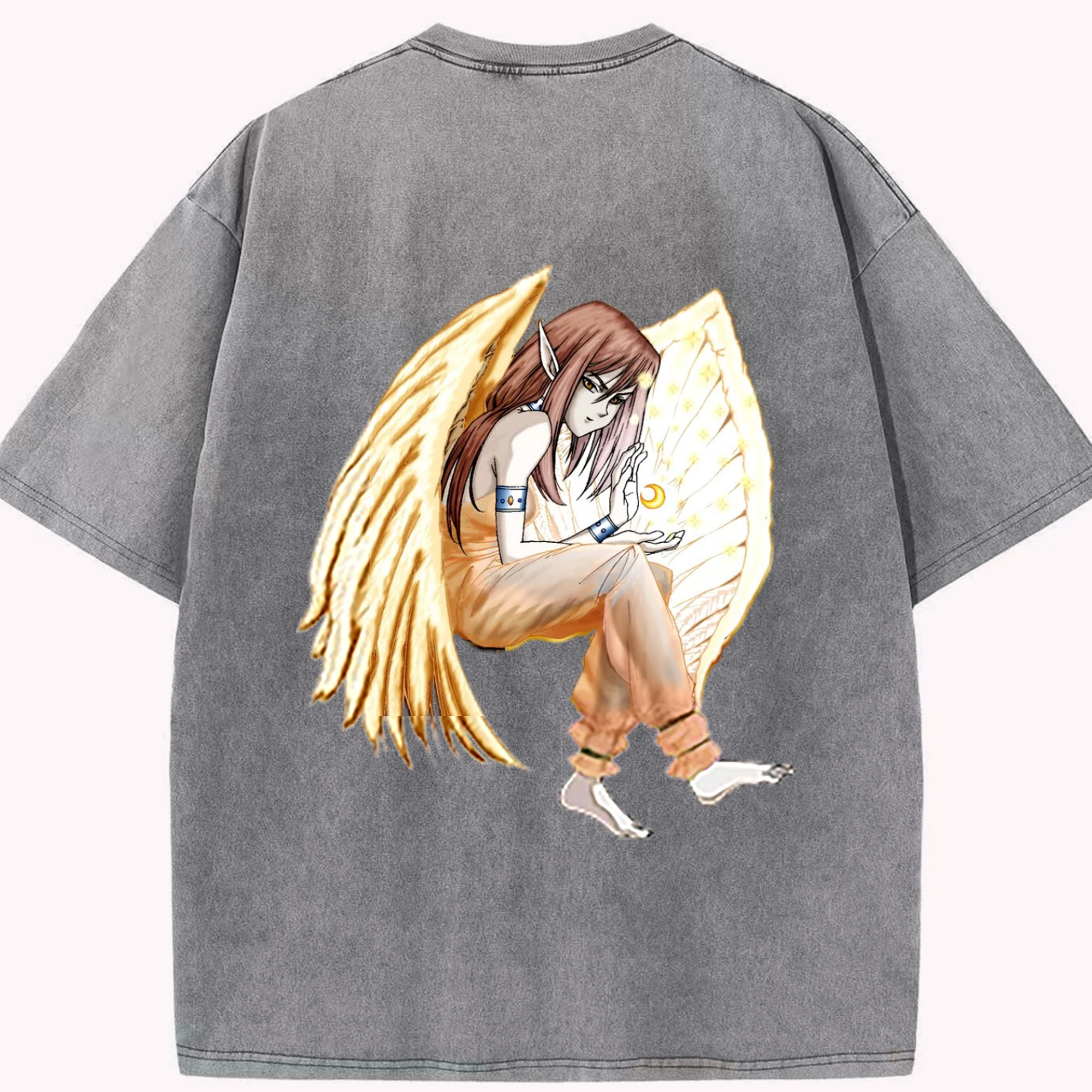 （画像用） 遊☆戯☆王 Yu-Gi-Oh! 綿100% ヴィンテージ風 半袖Tシャツ（背面プリント）