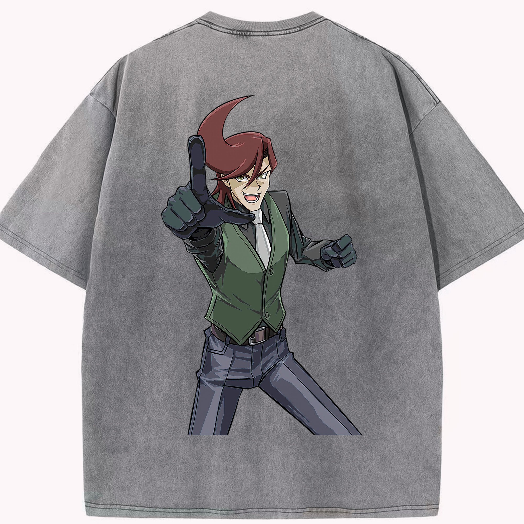 （画像用） 遊☆戯☆王 Yu-Gi-Oh! 綿100% ヴィンテージ風 半袖Tシャツ（背面プリント）