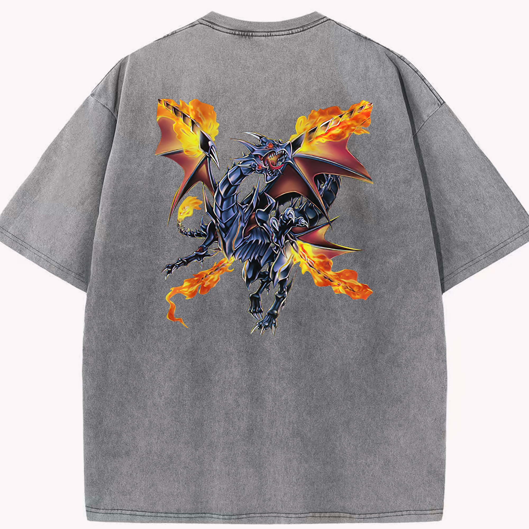 （画像用） 遊☆戯☆王 Yu-Gi-Oh! 綿100% ヴィンテージ風 半袖Tシャツ（背面プリント）