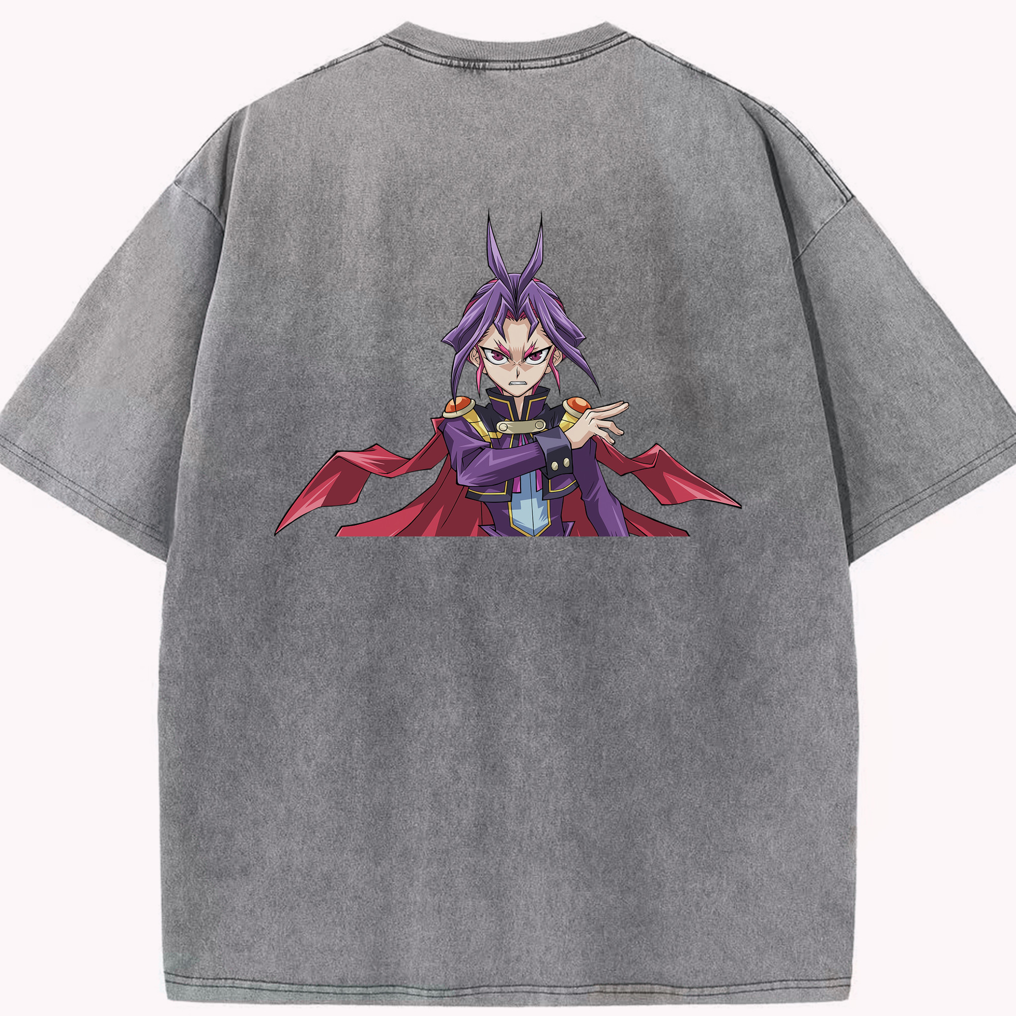 （画像用） 遊☆戯☆王 Yu-Gi-Oh! 綿100% ヴィンテージ風 半袖Tシャツ（背面プリント）