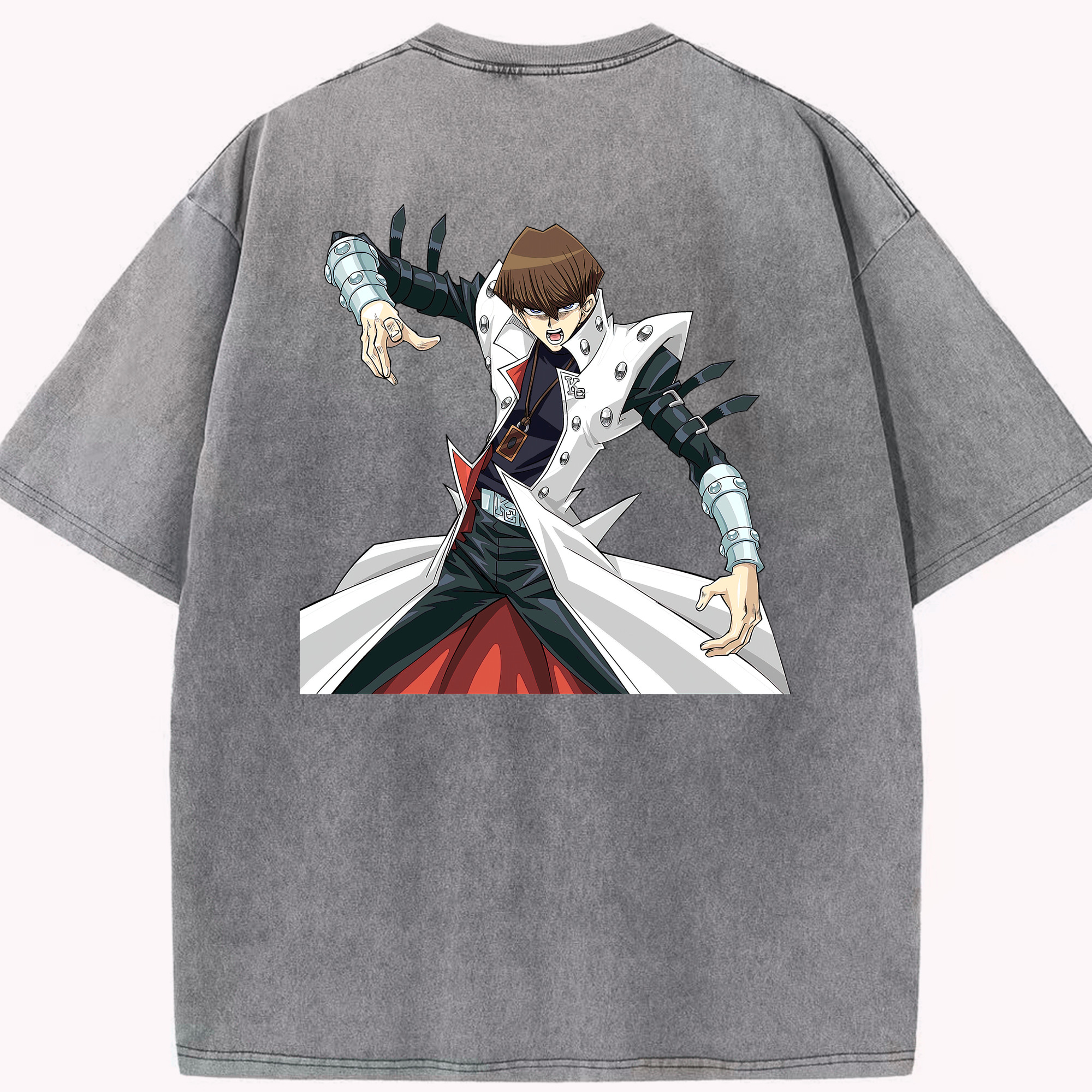 （画像用） 遊☆戯☆王 Yu-Gi-Oh! 綿100% ヴィンテージ風 半袖Tシャツ（背面プリント）