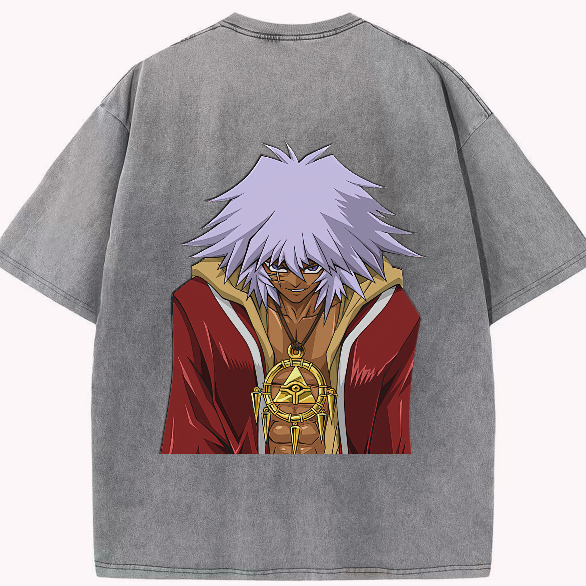 （画像用） 遊☆戯☆王 Yu-Gi-Oh! 綿100% ヴィンテージ風 半袖Tシャツ（背面プリント）