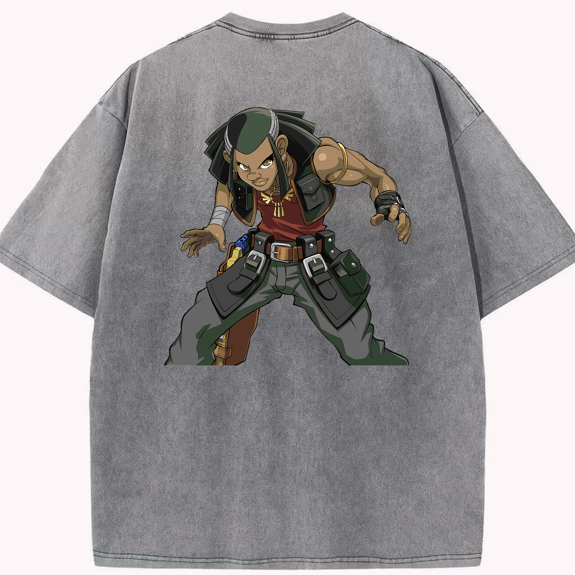 （画像用） 遊☆戯☆王 Yu-Gi-Oh! 綿100% ヴィンテージ風 半袖Tシャツ（背面プリント）