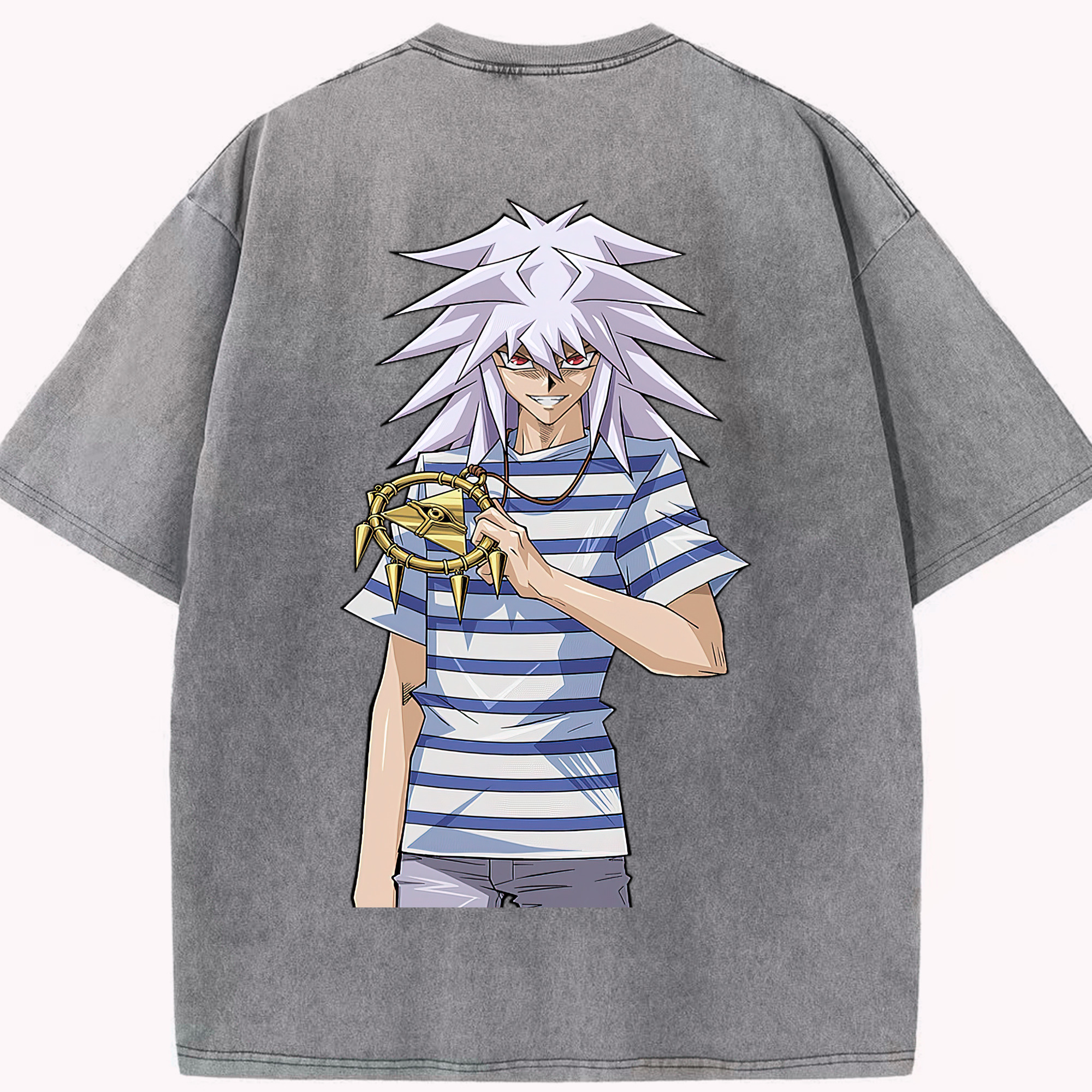 （画像用） 遊☆戯☆王 Yu-Gi-Oh! 綿100% ヴィンテージ風 半袖Tシャツ（背面プリント）