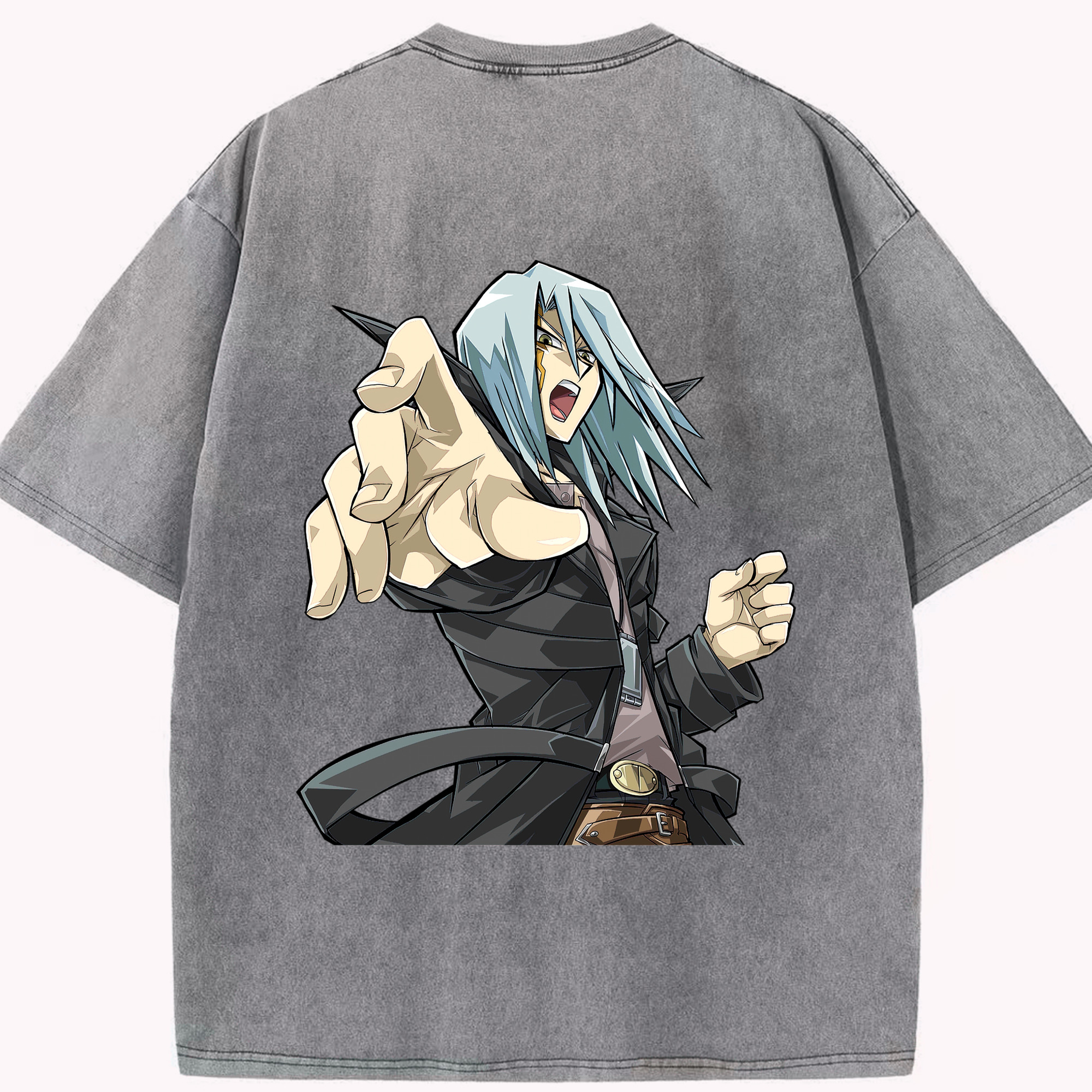 （画像用） 遊☆戯☆王 Yu-Gi-Oh! 綿100% ヴィンテージ風 半袖Tシャツ（背面プリント）