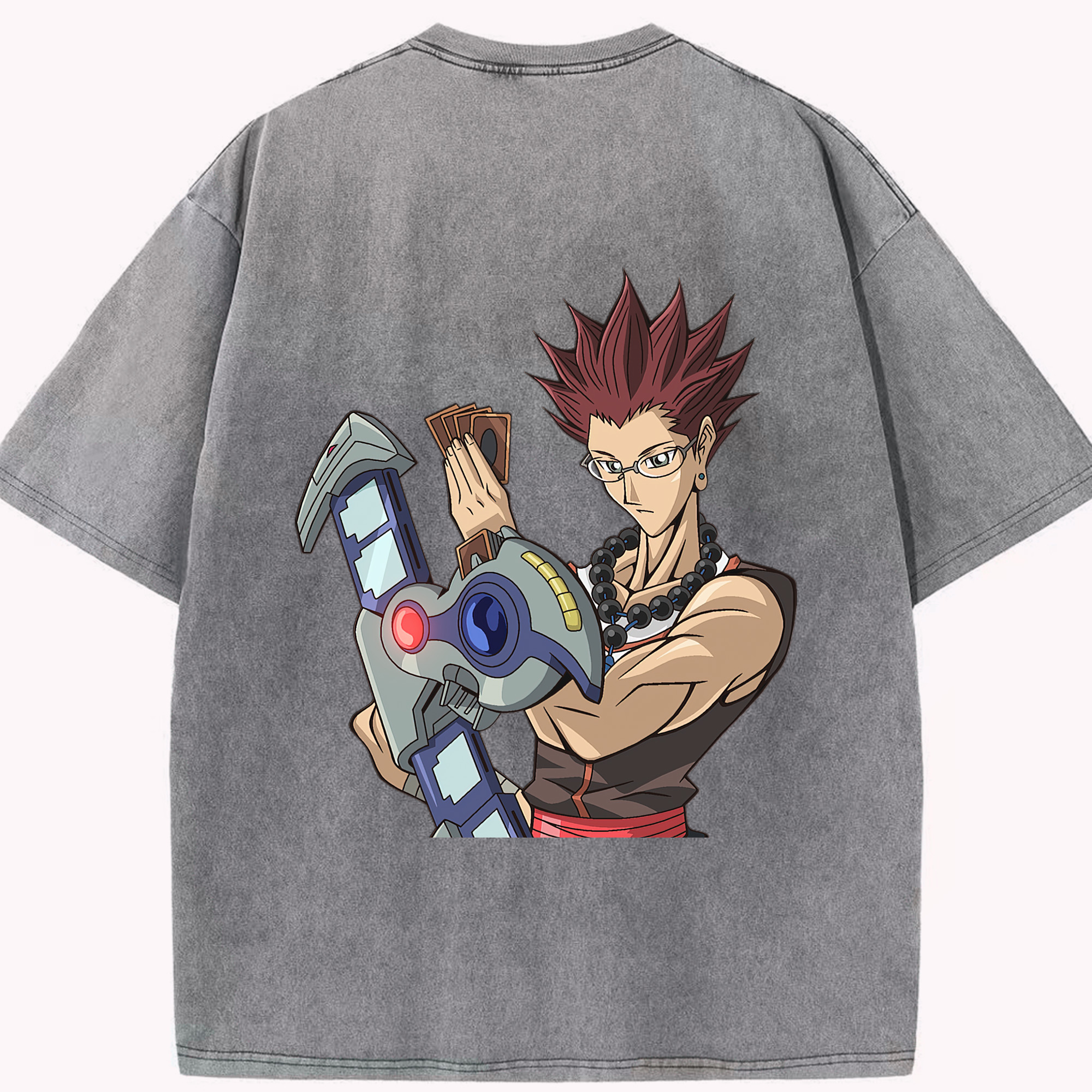 （画像用） 遊☆戯☆王 Yu-Gi-Oh! 綿100% ヴィンテージ風 半袖Tシャツ（背面プリント）