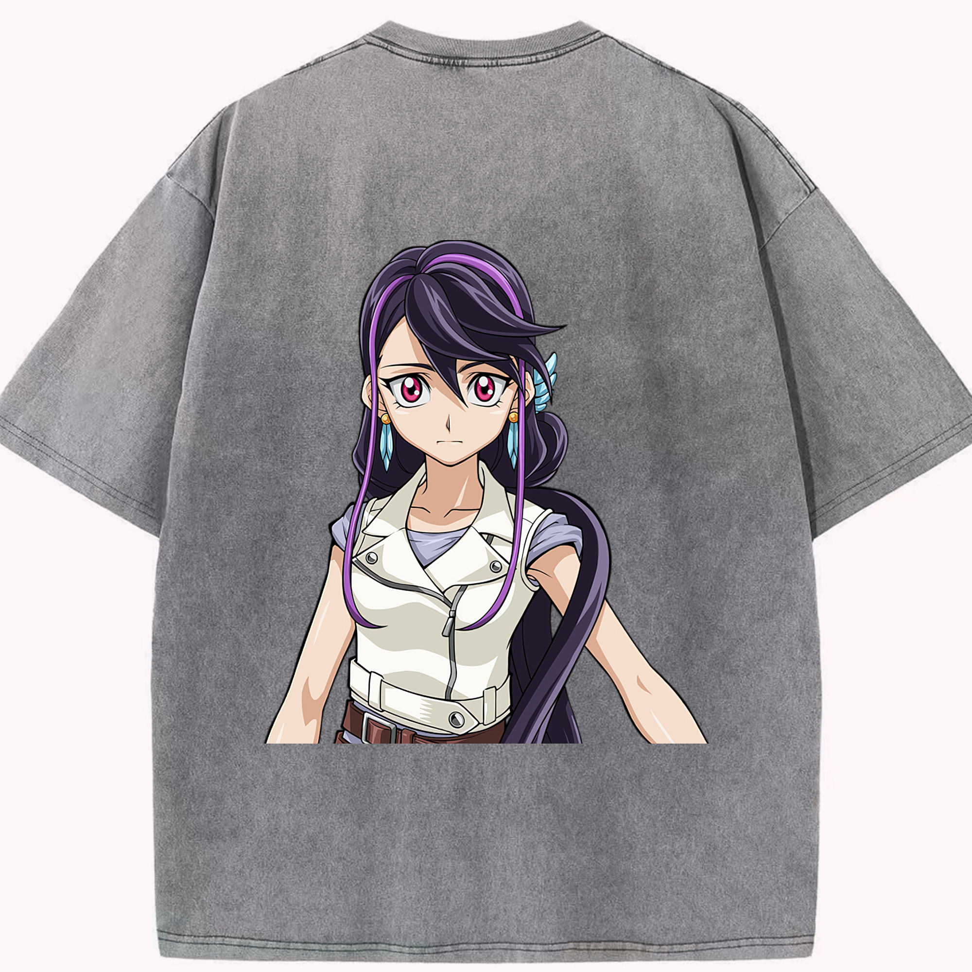 （画像用） 遊☆戯☆王 Yu-Gi-Oh! 綿100% ヴィンテージ風 半袖Tシャツ（背面プリント）