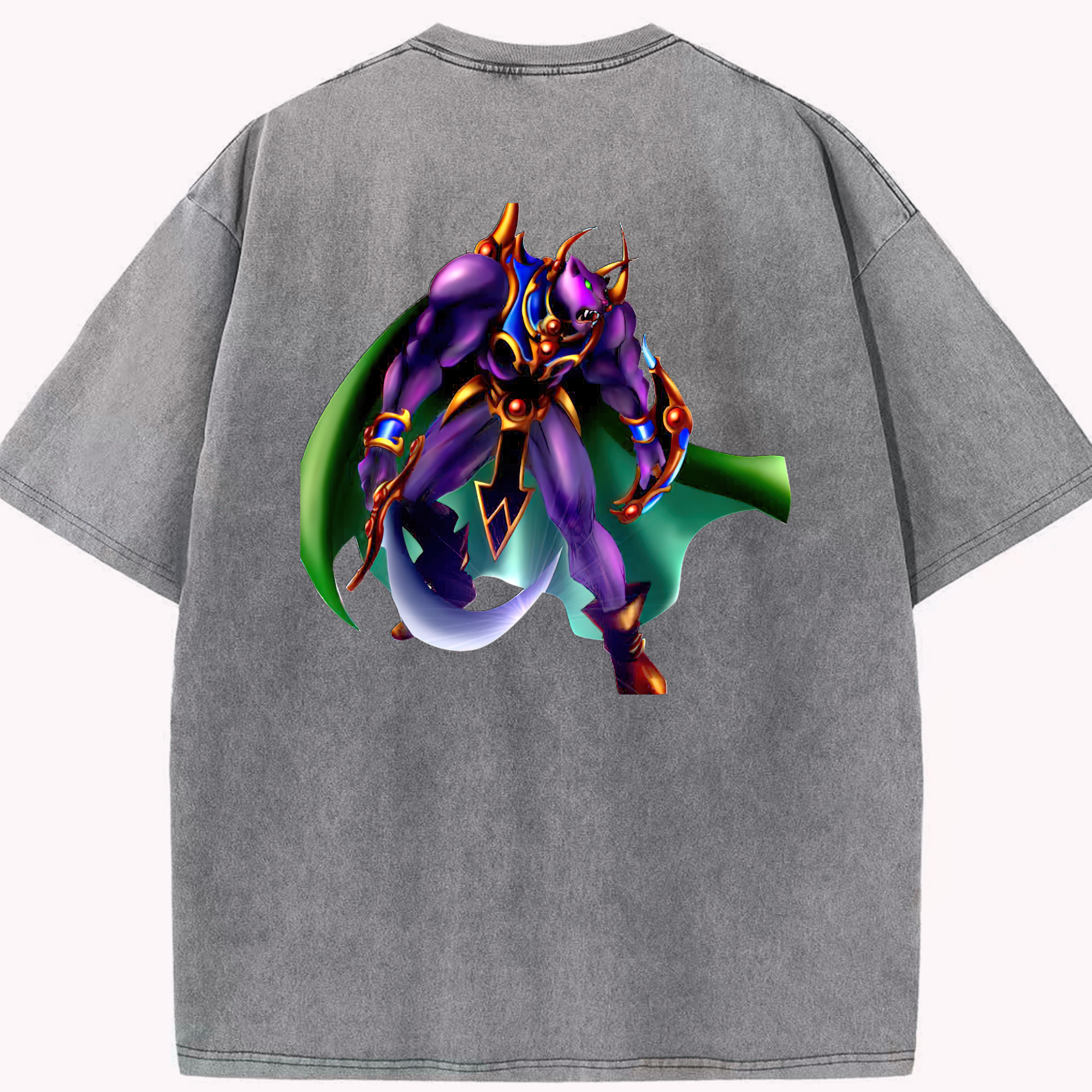 （画像用） 遊☆戯☆王 Yu-Gi-Oh! 綿100% ヴィンテージ風 半袖Tシャツ（背面プリント）