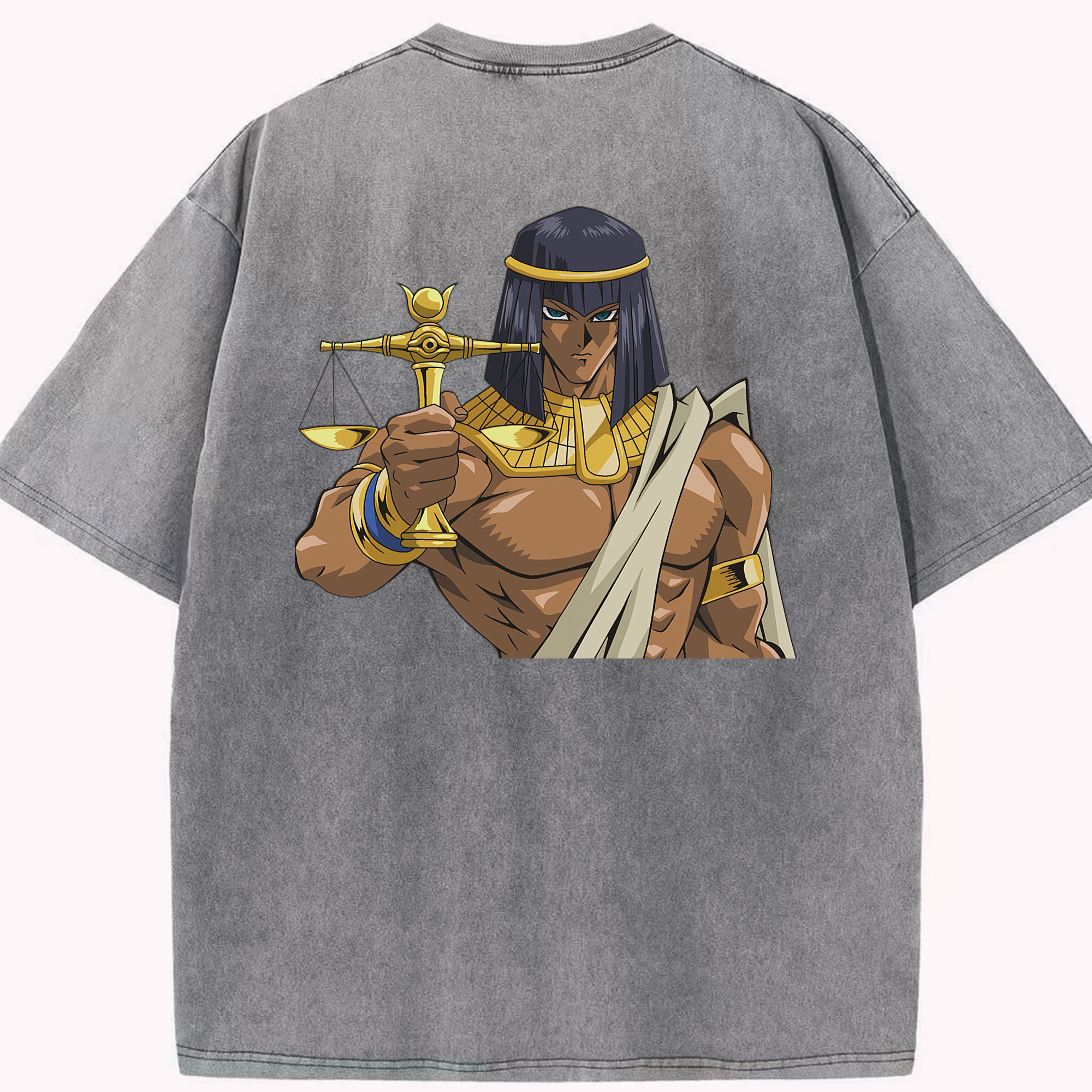 （画像用） 遊☆戯☆王 Yu-Gi-Oh! 綿100% ヴィンテージ風 半袖Tシャツ（背面プリント）