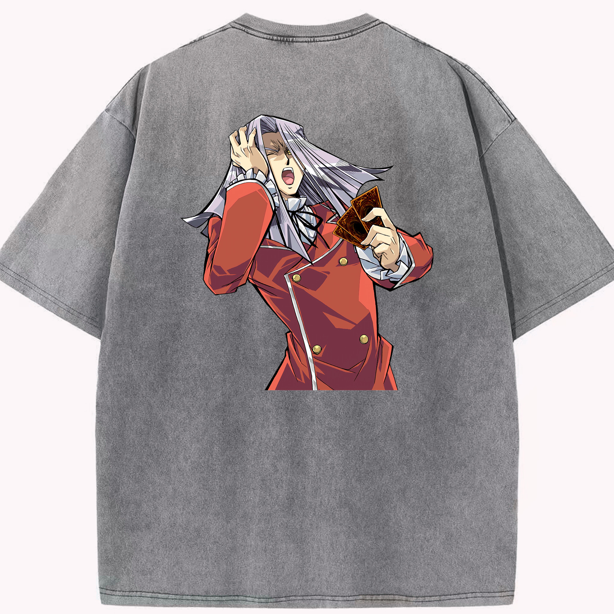 （画像用） 遊☆戯☆王 Yu-Gi-Oh! 綿100% ヴィンテージ風 半袖Tシャツ（背面プリント）