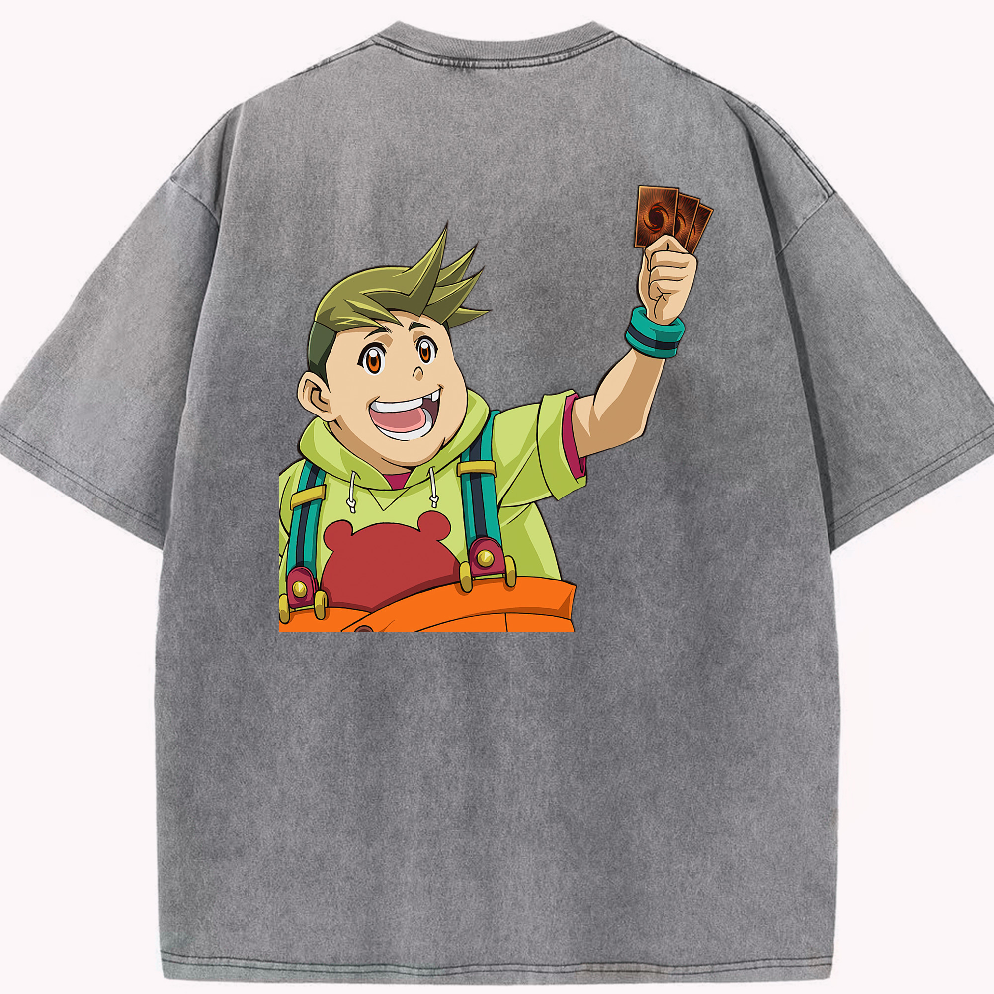 （画像用） 遊☆戯☆王 Yu-Gi-Oh! 綿100% ヴィンテージ風 半袖Tシャツ（背面プリント）