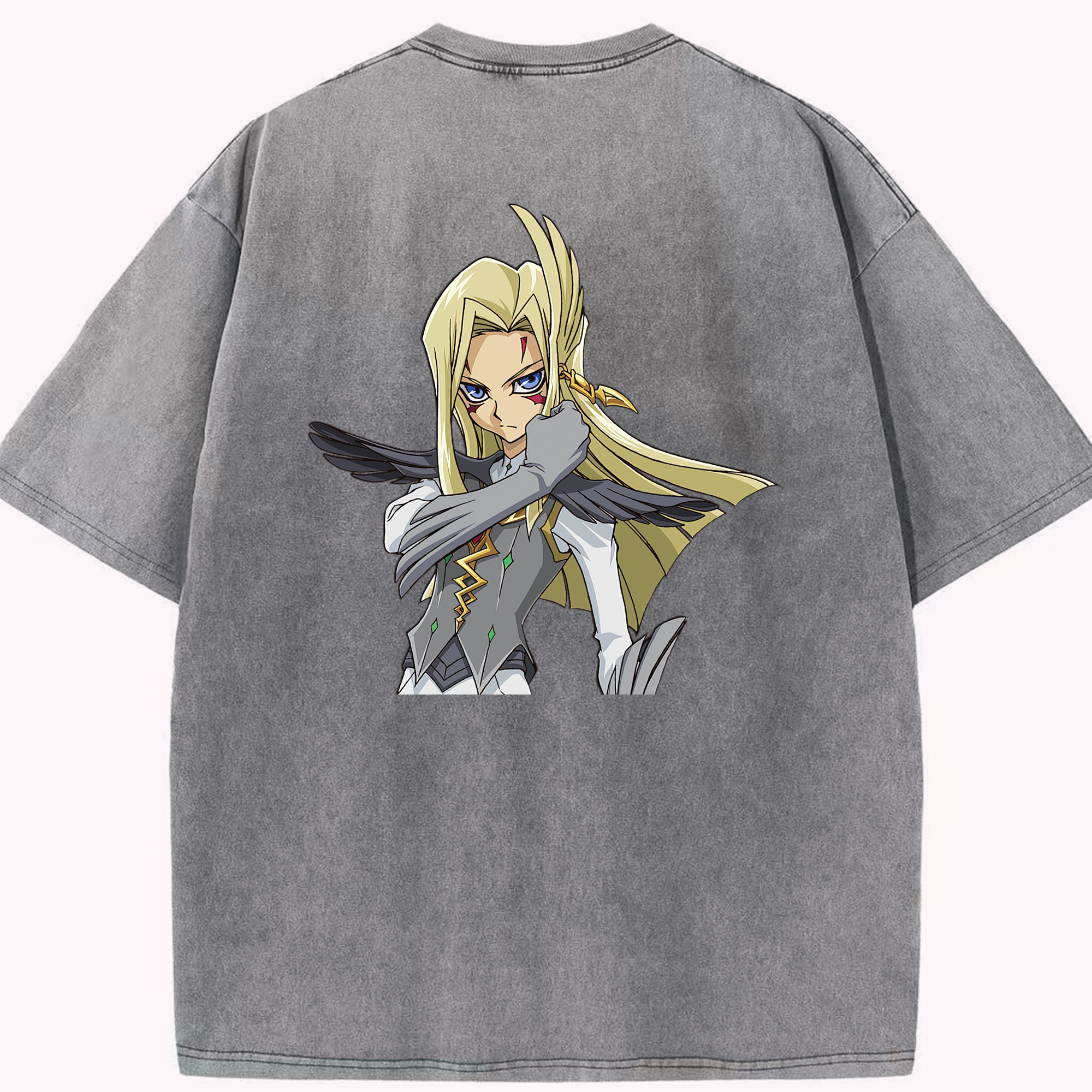 （画像用） 遊☆戯☆王 Yu-Gi-Oh! 綿100% ヴィンテージ風 半袖Tシャツ（背面プリント）