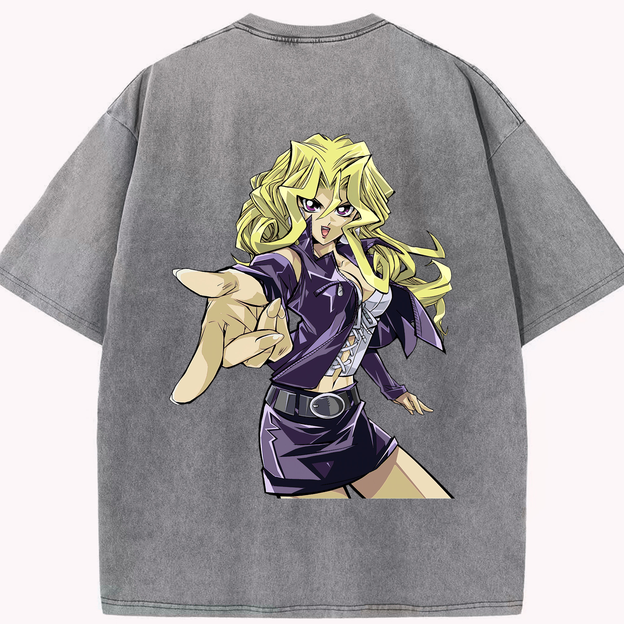 （画像用） 遊☆戯☆王 Yu-Gi-Oh! 綿100% ヴィンテージ風 半袖Tシャツ（背面プリント）
