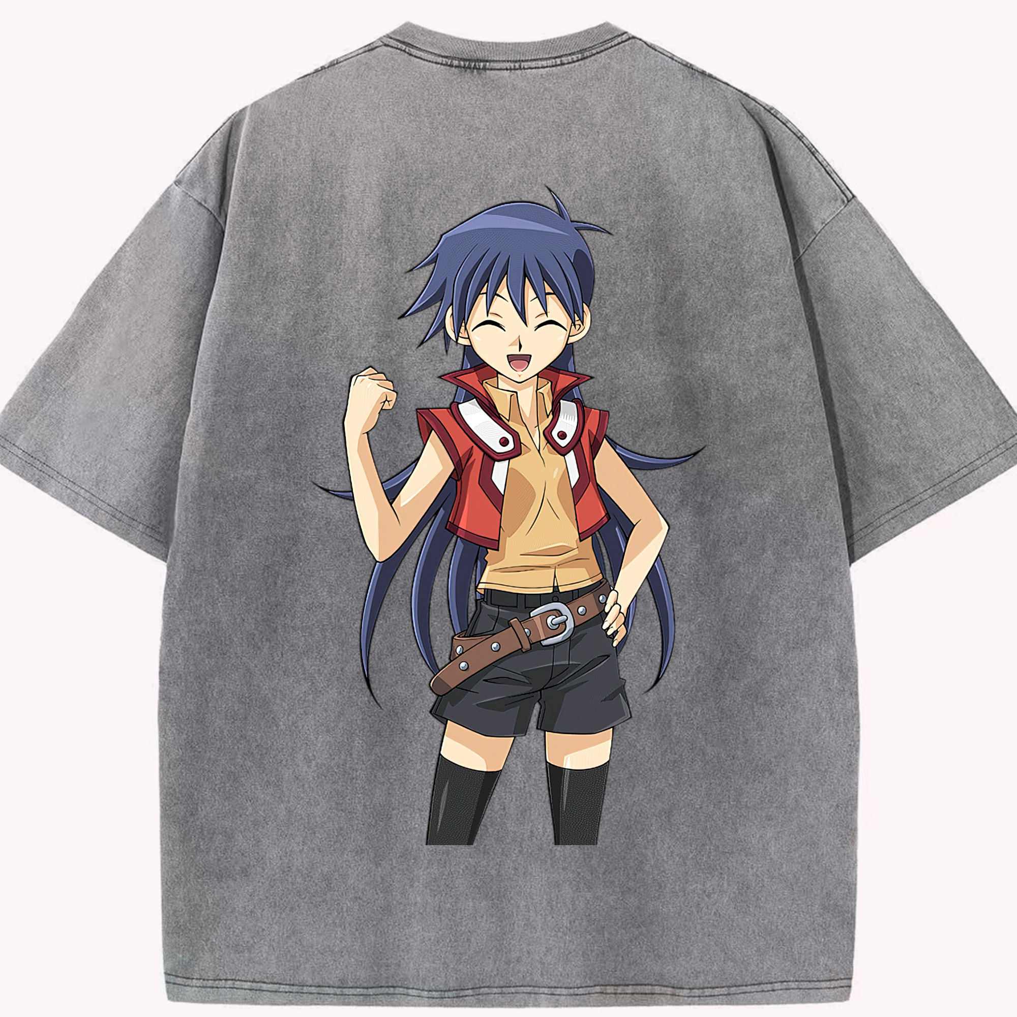 （画像用） 遊☆戯☆王 Yu-Gi-Oh! 綿100% ヴィンテージ風 半袖Tシャツ（背面プリント）