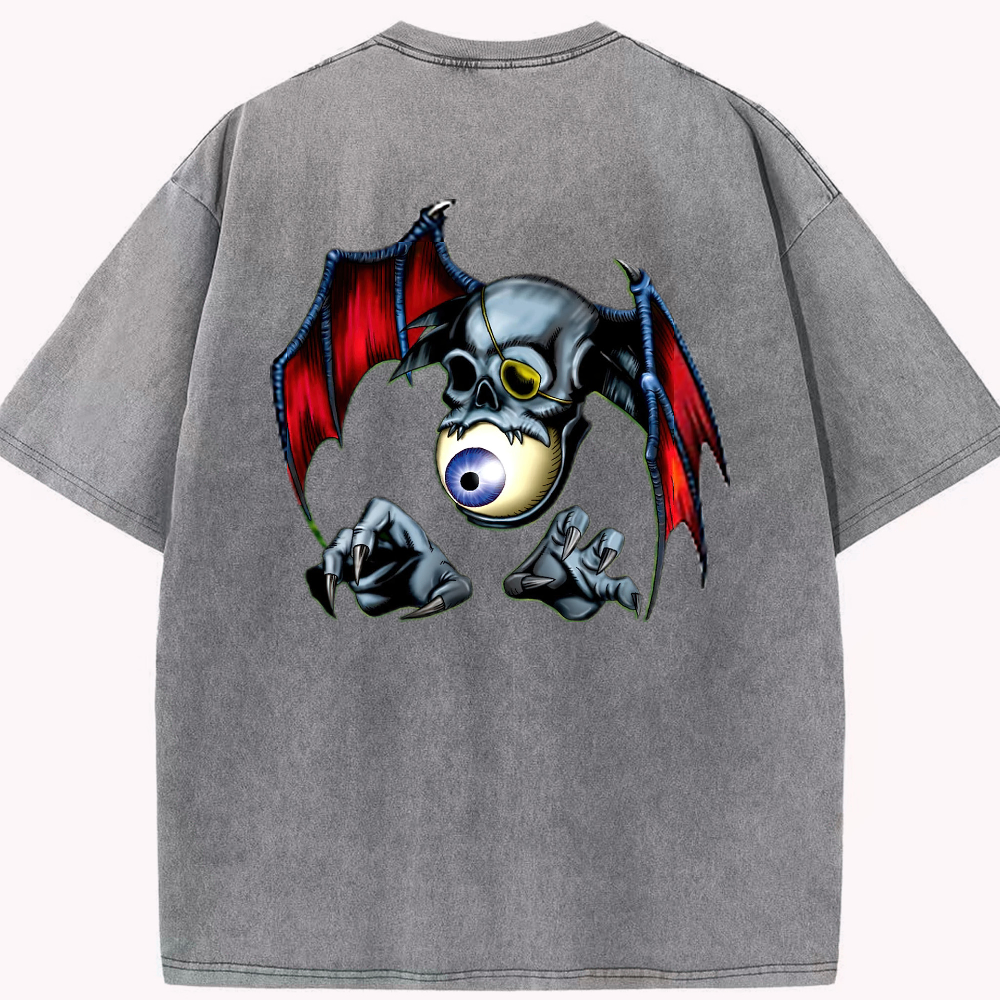 （画像用） 遊☆戯☆王 Yu-Gi-Oh! 綿100% ヴィンテージ風 半袖Tシャツ（背面プリント）