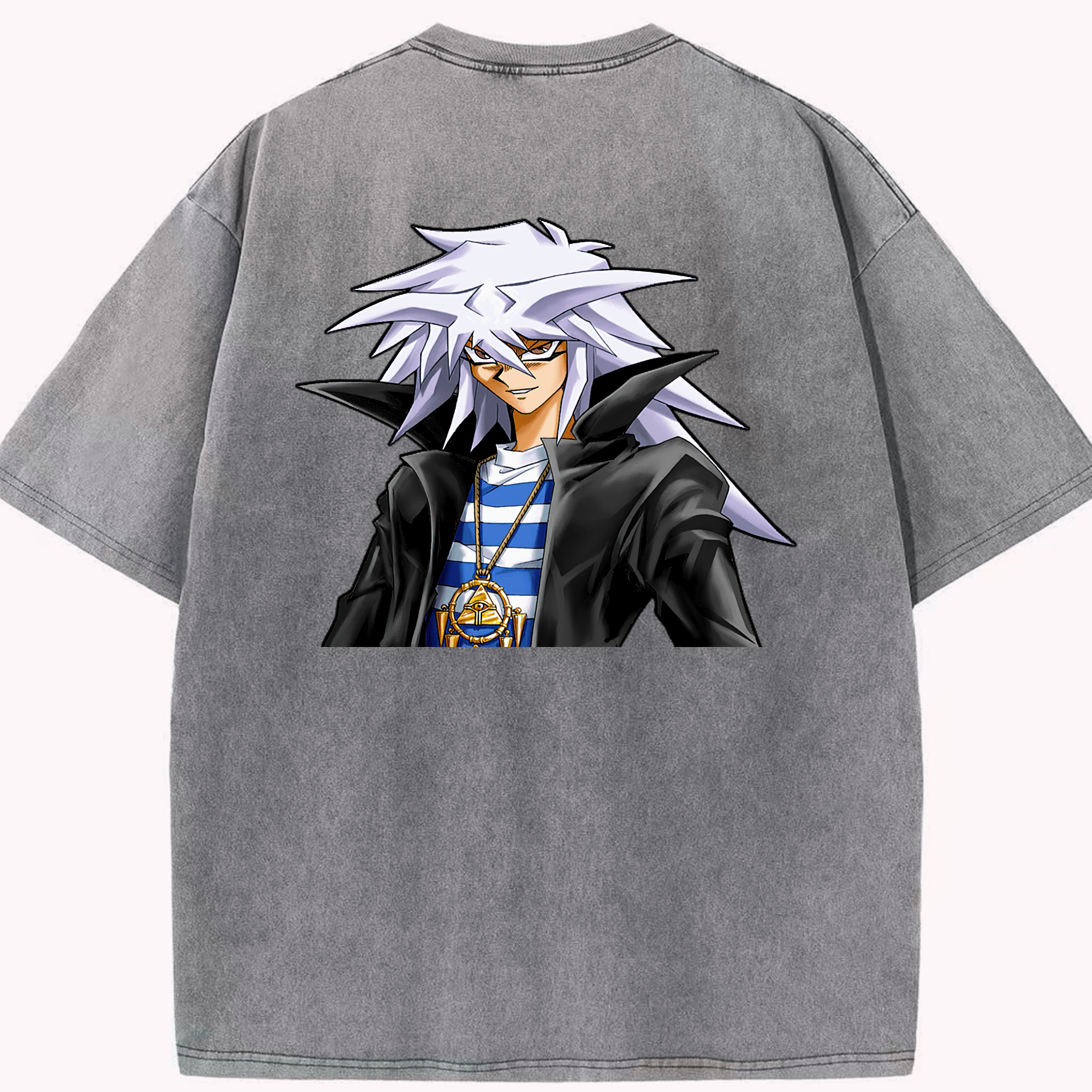 （画像用） 遊☆戯☆王 Yu-Gi-Oh! 綿100% ヴィンテージ風 半袖Tシャツ（背面プリント）