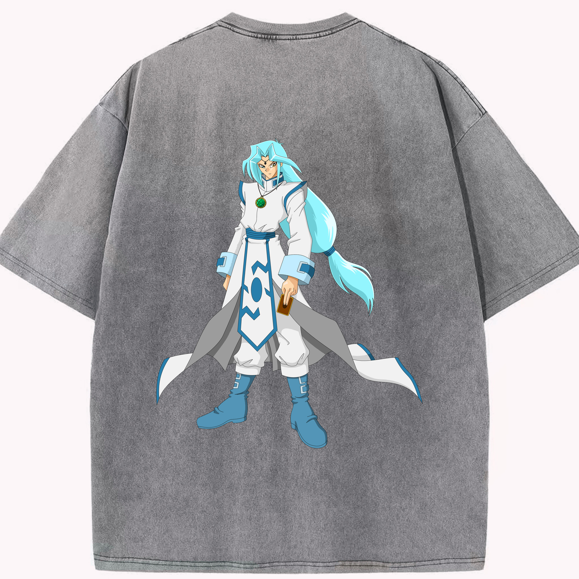 （画像用） 遊☆戯☆王 Yu-Gi-Oh! 綿100% ヴィンテージ風 半袖Tシャツ（背面プリント）