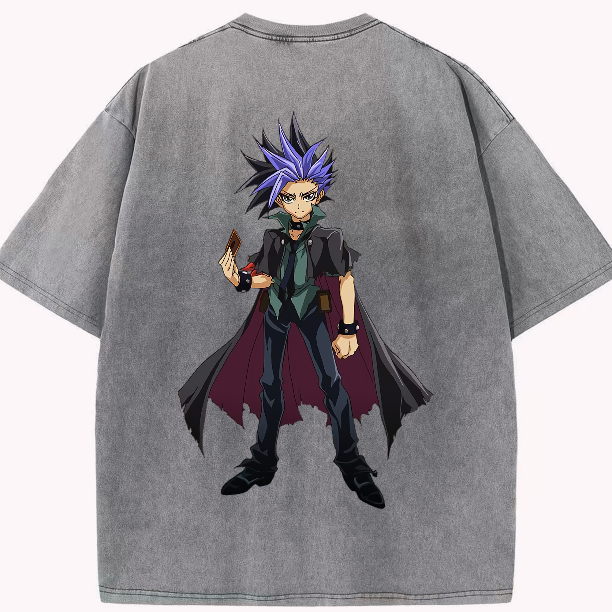 （画像用） 遊☆戯☆王 Yu-Gi-Oh! 綿100% ヴィンテージ風 半袖Tシャツ（背面プリント）