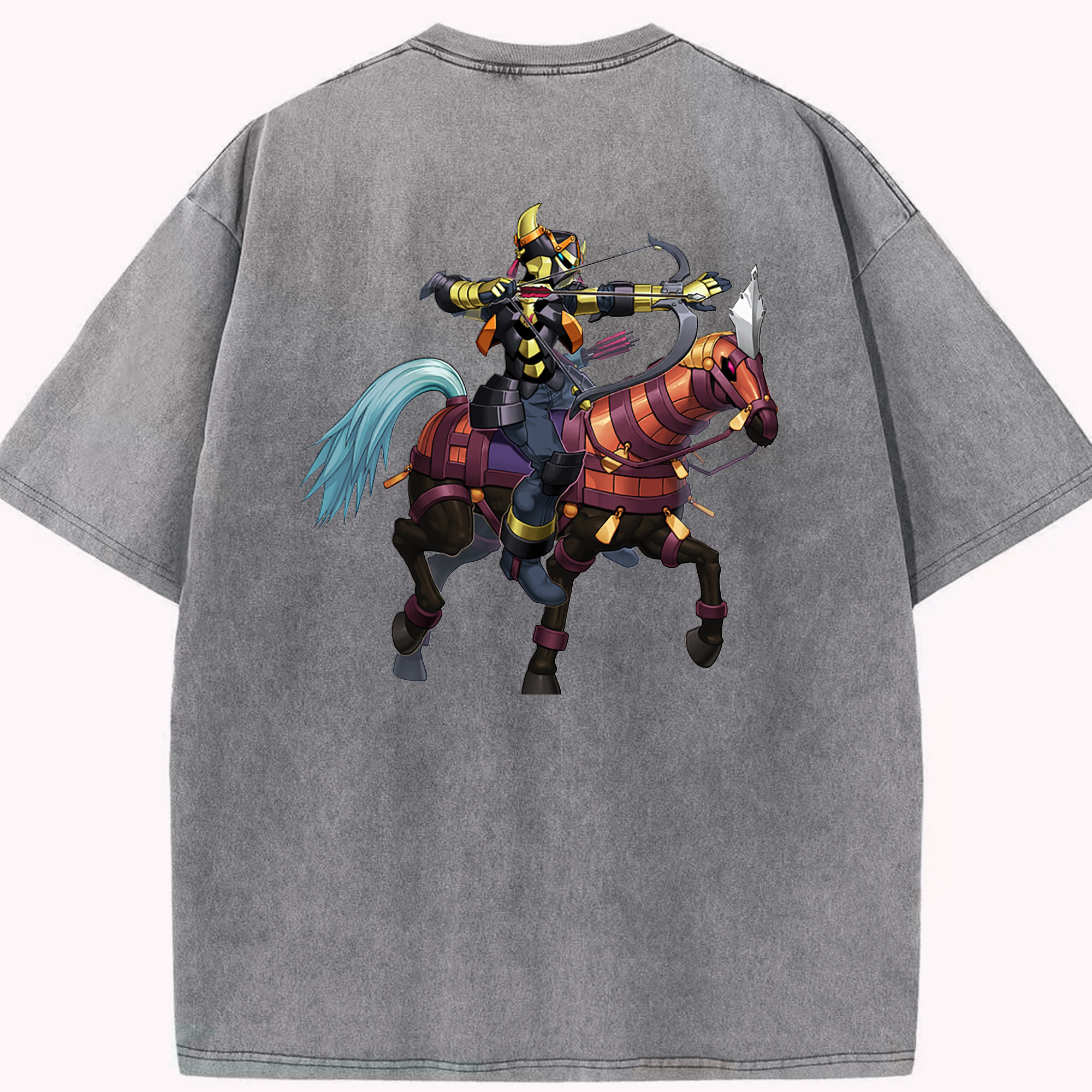 （画像用） 遊☆戯☆王 Yu-Gi-Oh! 綿100% ヴィンテージ風 半袖Tシャツ（背面プリント）